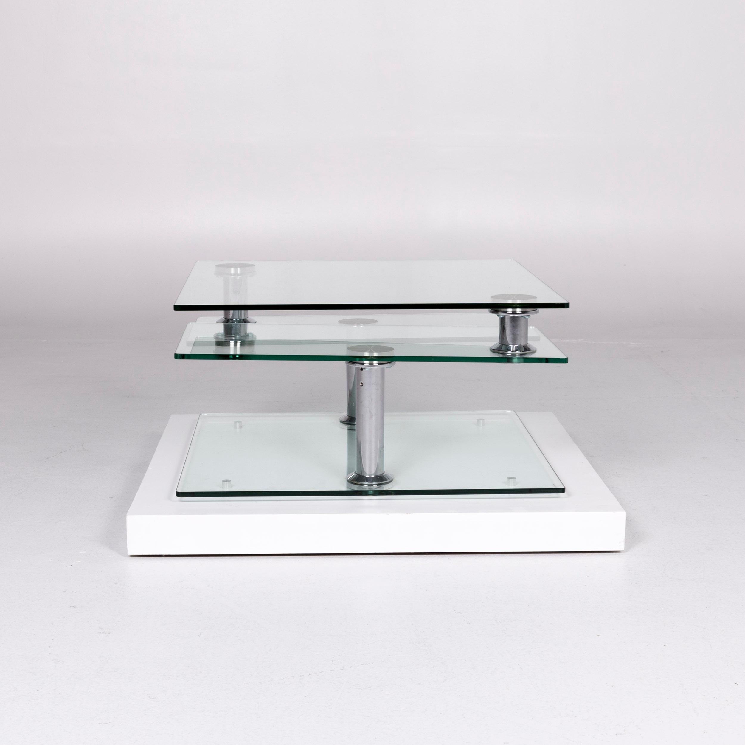 Hülsta Glass Couchtisch Silber Chrome Function Tisch 5