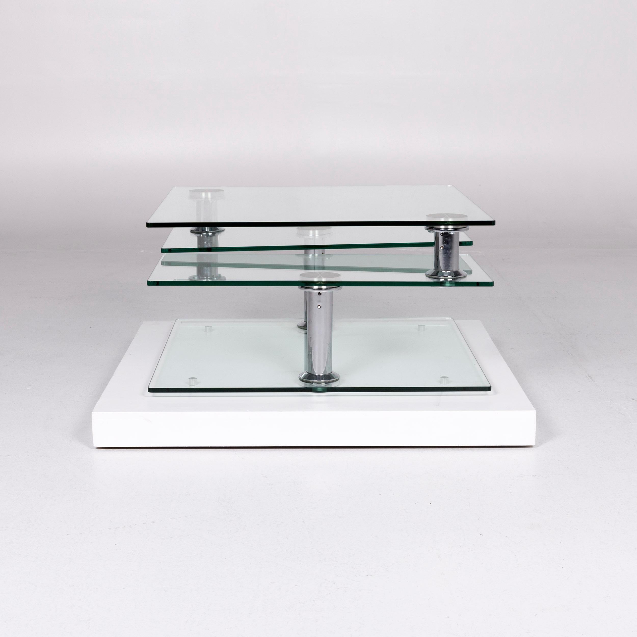 Hülsta Glass Couchtisch Silber Chrome Function Tisch 7