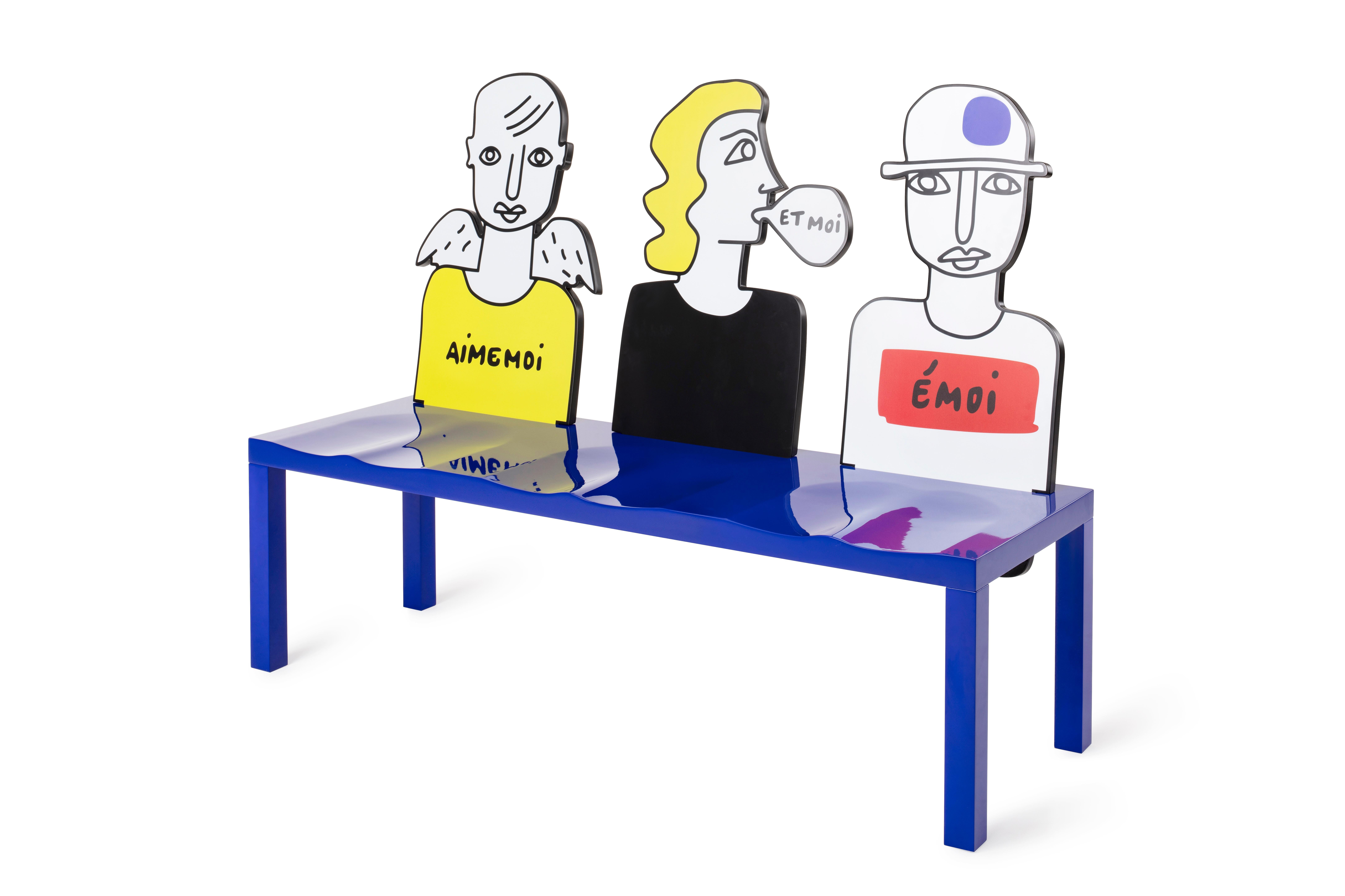 Post-Modern Human Chair Bench by Jean-Charles de Castelbajac For Sale