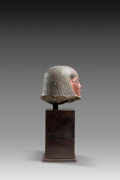 Human-Headed Canopic Jar Lid, New Kingdom, XVIII dynasty