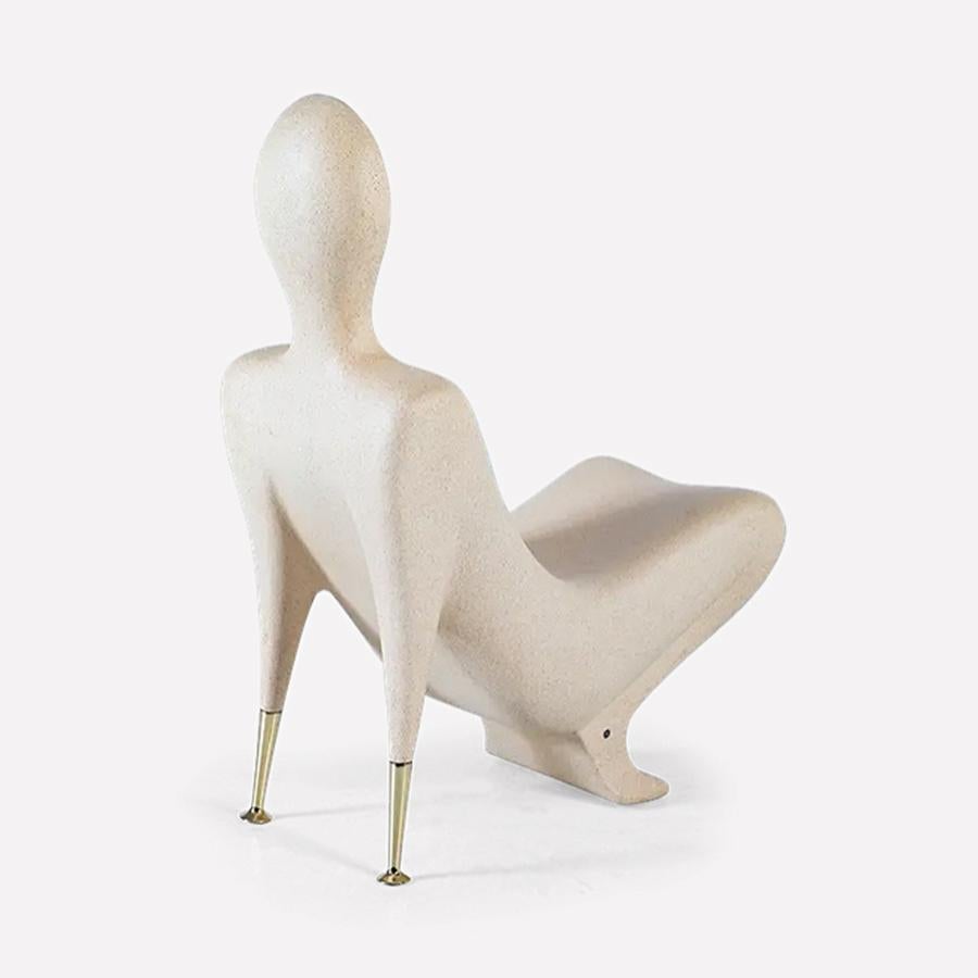 Indonésien Chaise humaine à chaise calcaire en vente