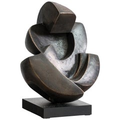 Human Love Patinated Bronze Sculpture