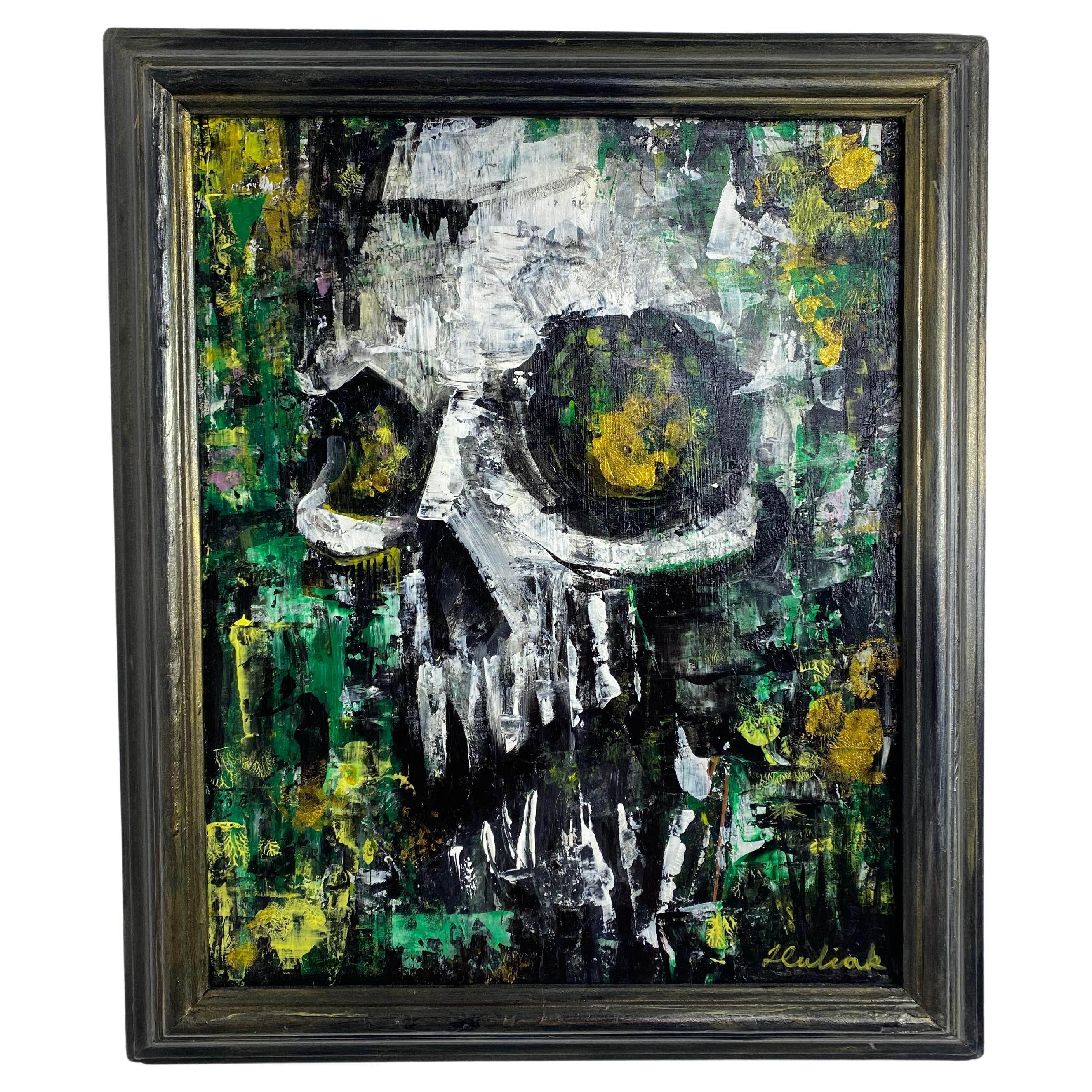 Human Skull in the Forest by Juraj Huliak For Sale