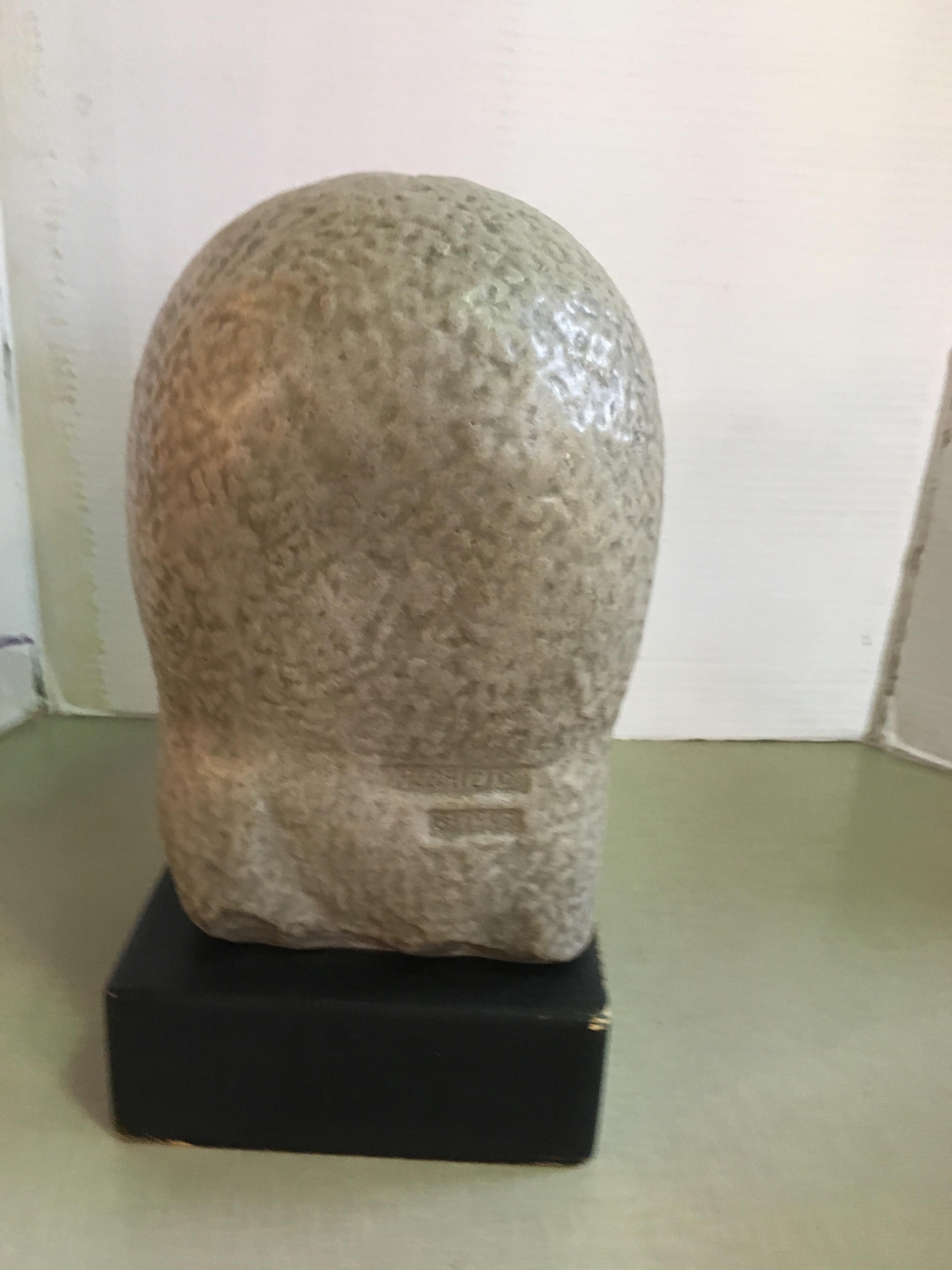Humbert Albrizio Stone Head of Woman In Good Condition In Winnetka, IL
