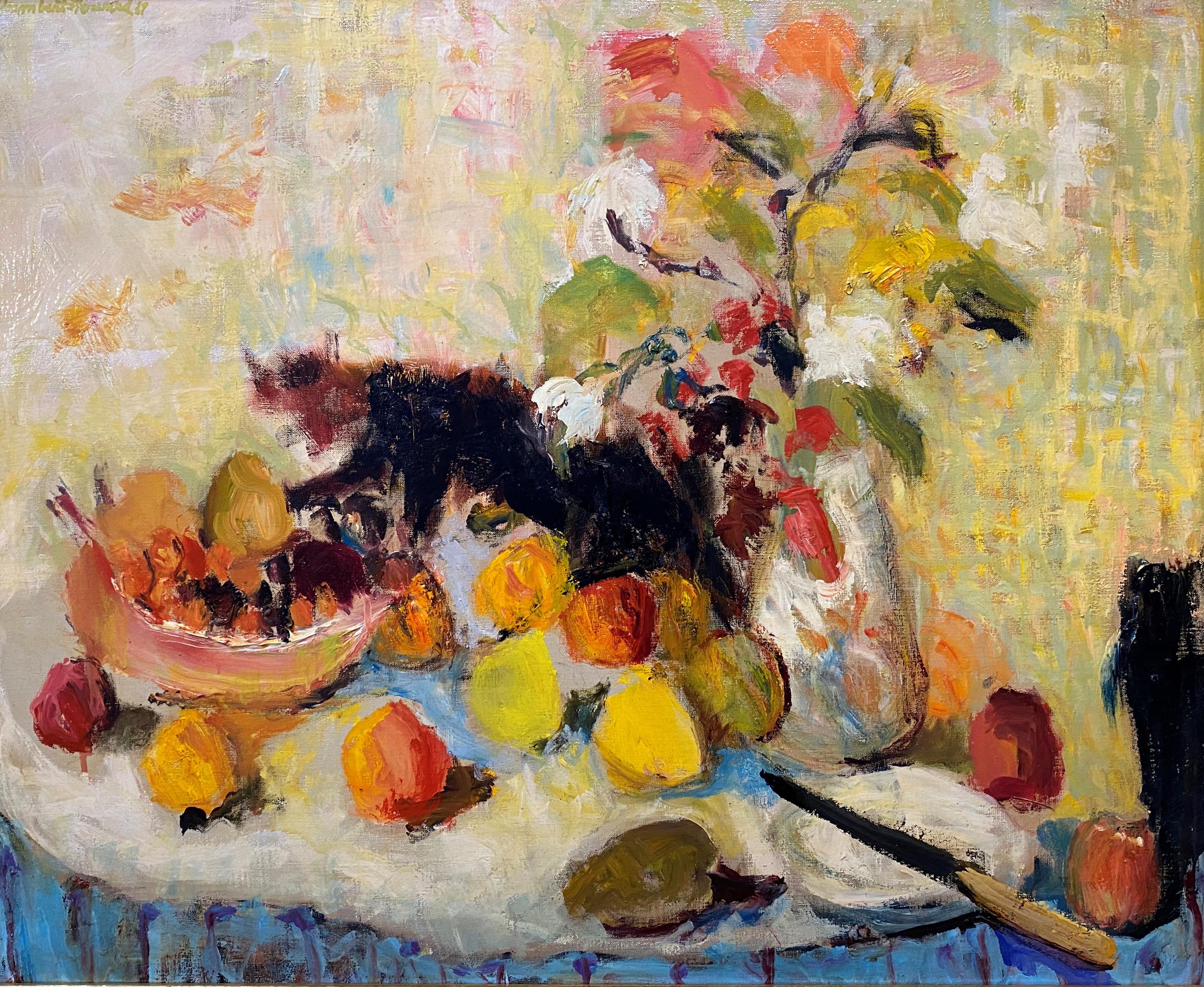 Still Life with Cat - Painting by Humbert Howard