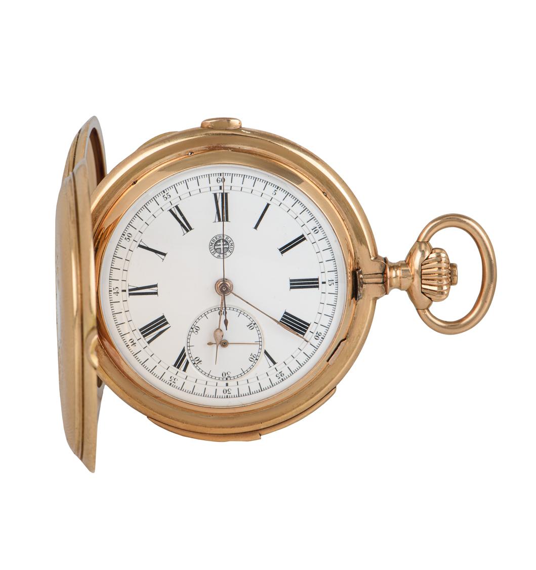 Humbert Ramuz & Co Nos Full Hunter Minute Repeater Chrono Taschenuhr aus Roségold 3