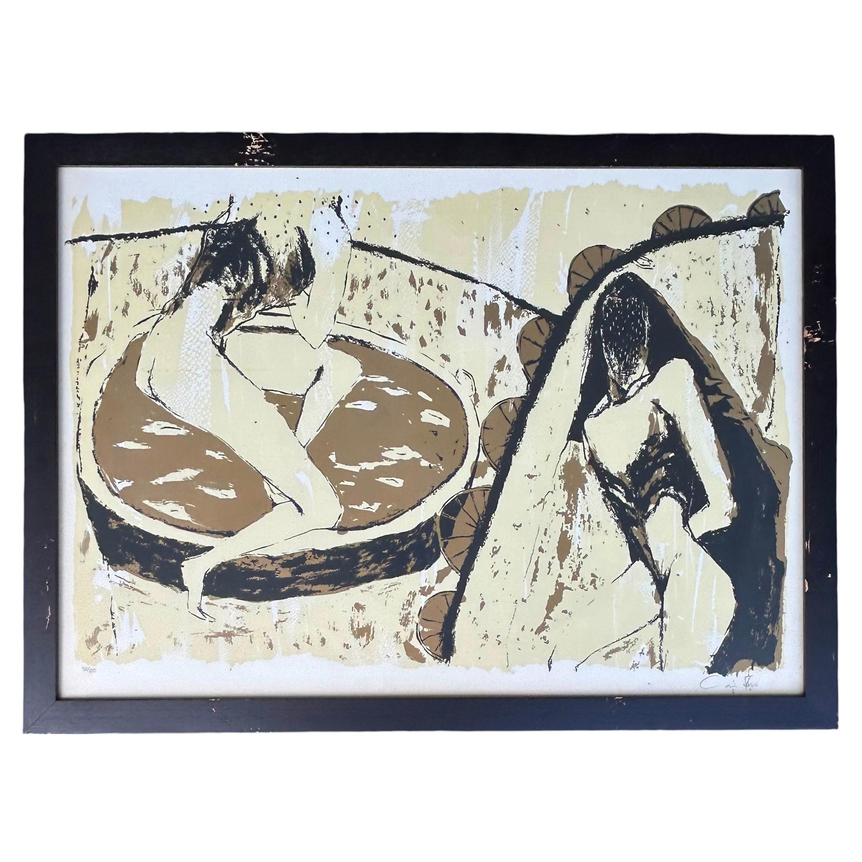 Humberto Castro Lithograph #92 From an Edition of 100, Framed and Signed, 3 of 5 For Sale