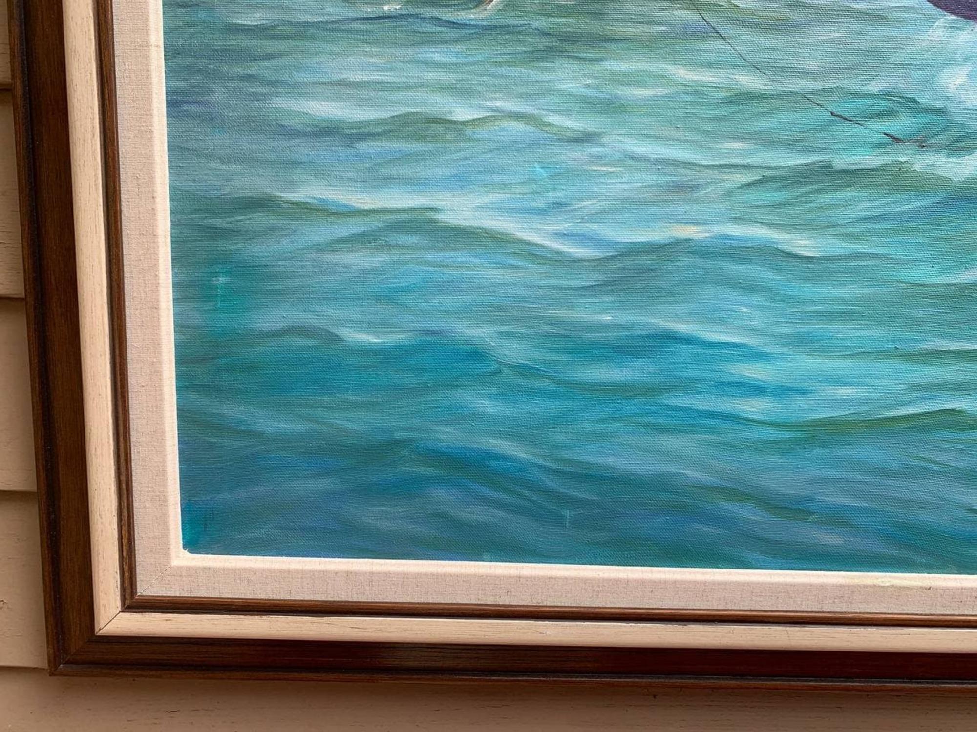 Humberto da Silva Fernandes (1937-2005) Klappschiff Großes Ölgemälde auf Leinwand im Angebot 3