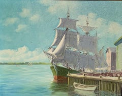 Humberto da Silva Fernandes(1937-2005) Clipper Ship Oil Painting on Canvas