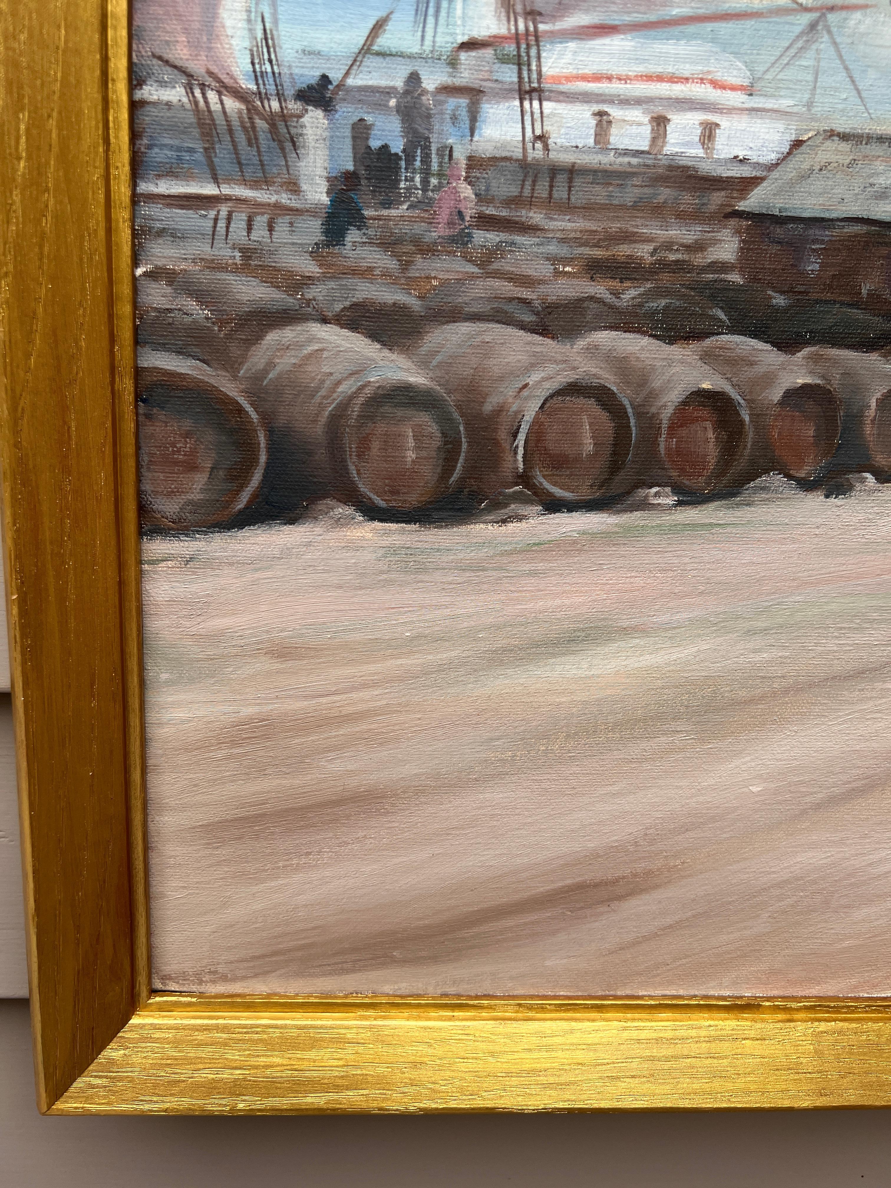 Humberto da Silva Fernandes(1937-2005) Clipper Ship Oil Painting on Canvas For Sale 2