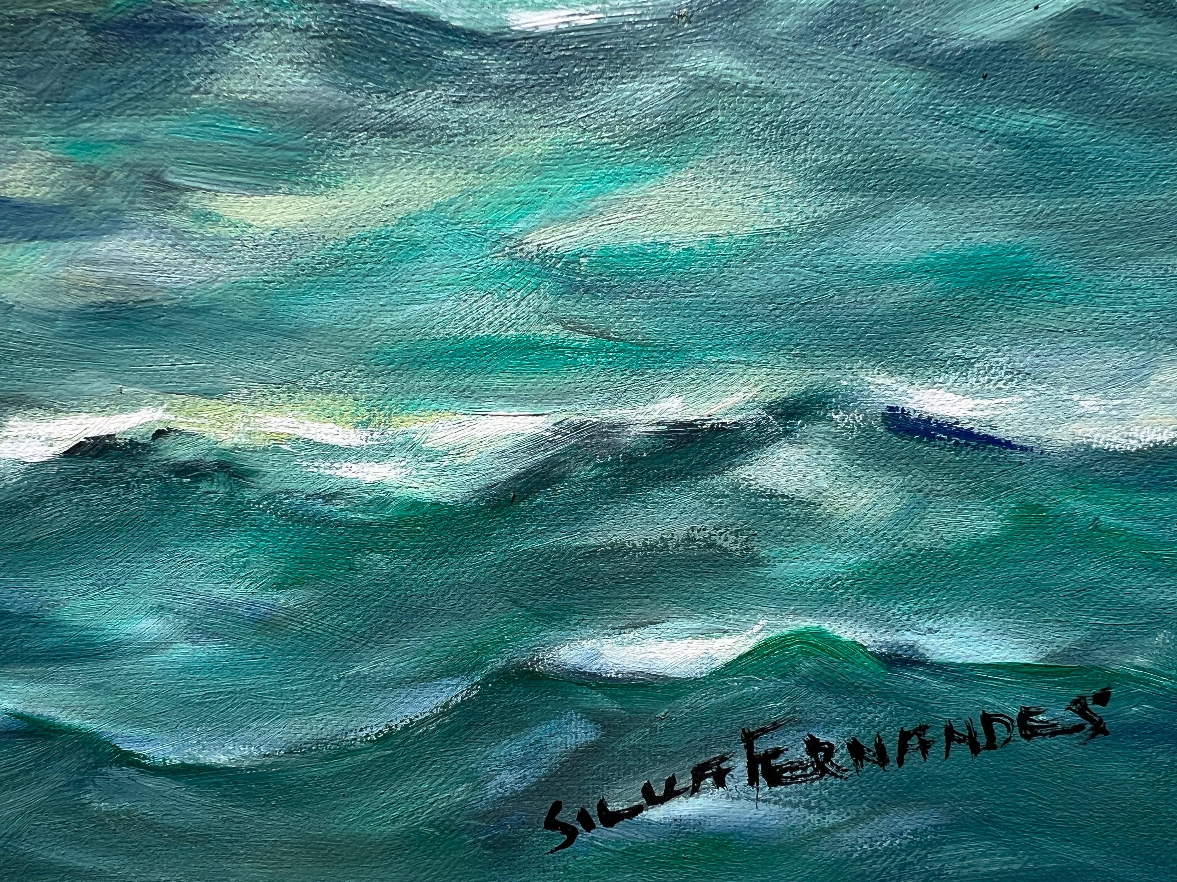 Peinture à l'huile sur toile Clipper Ship de Humberto da Silva Fernandes (1937-2005) 5