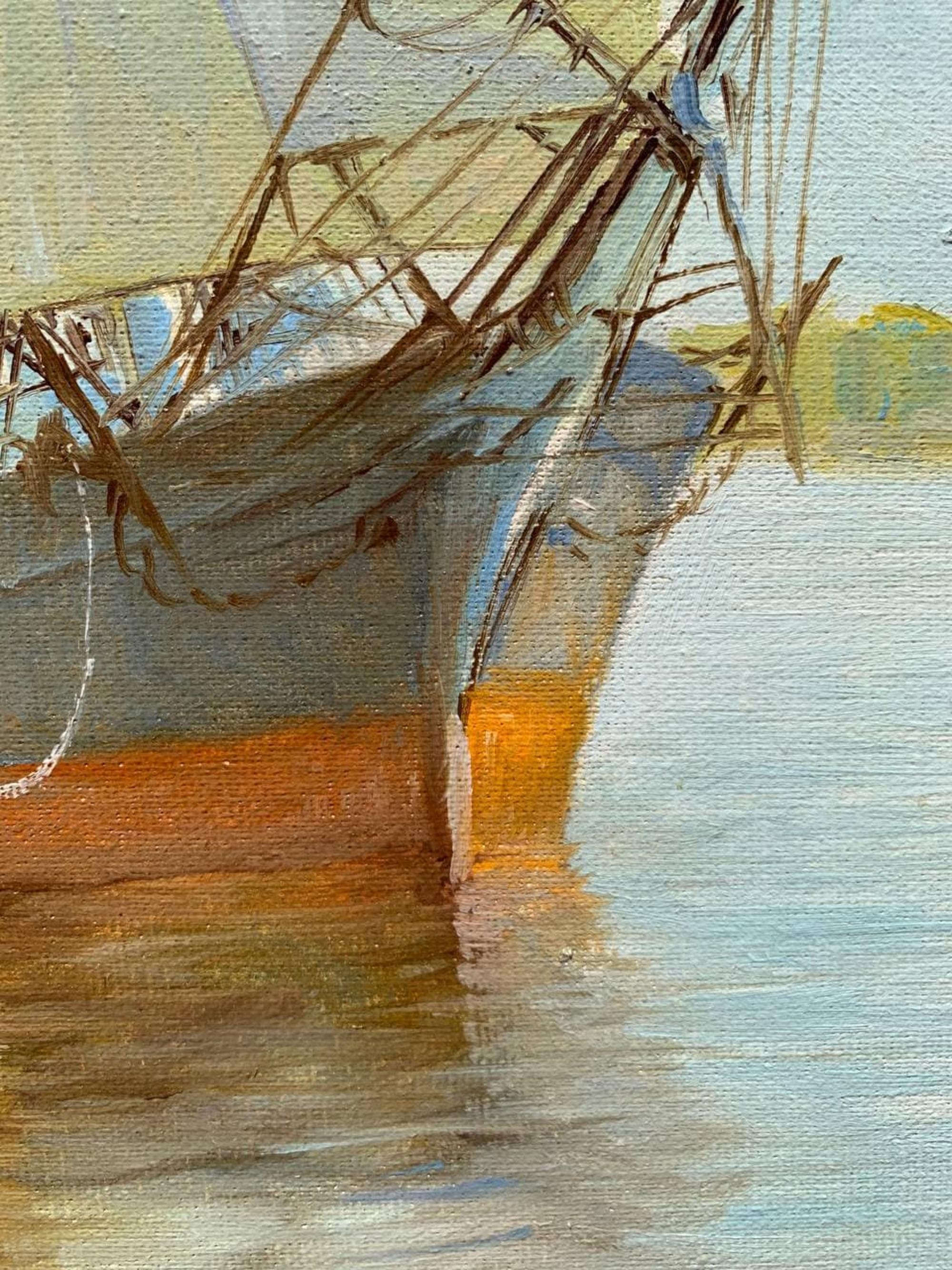 Peinture à l'huile sur toile Clipper Ship de Humberto da Silva Fernandes (1937-2005) en vente 7