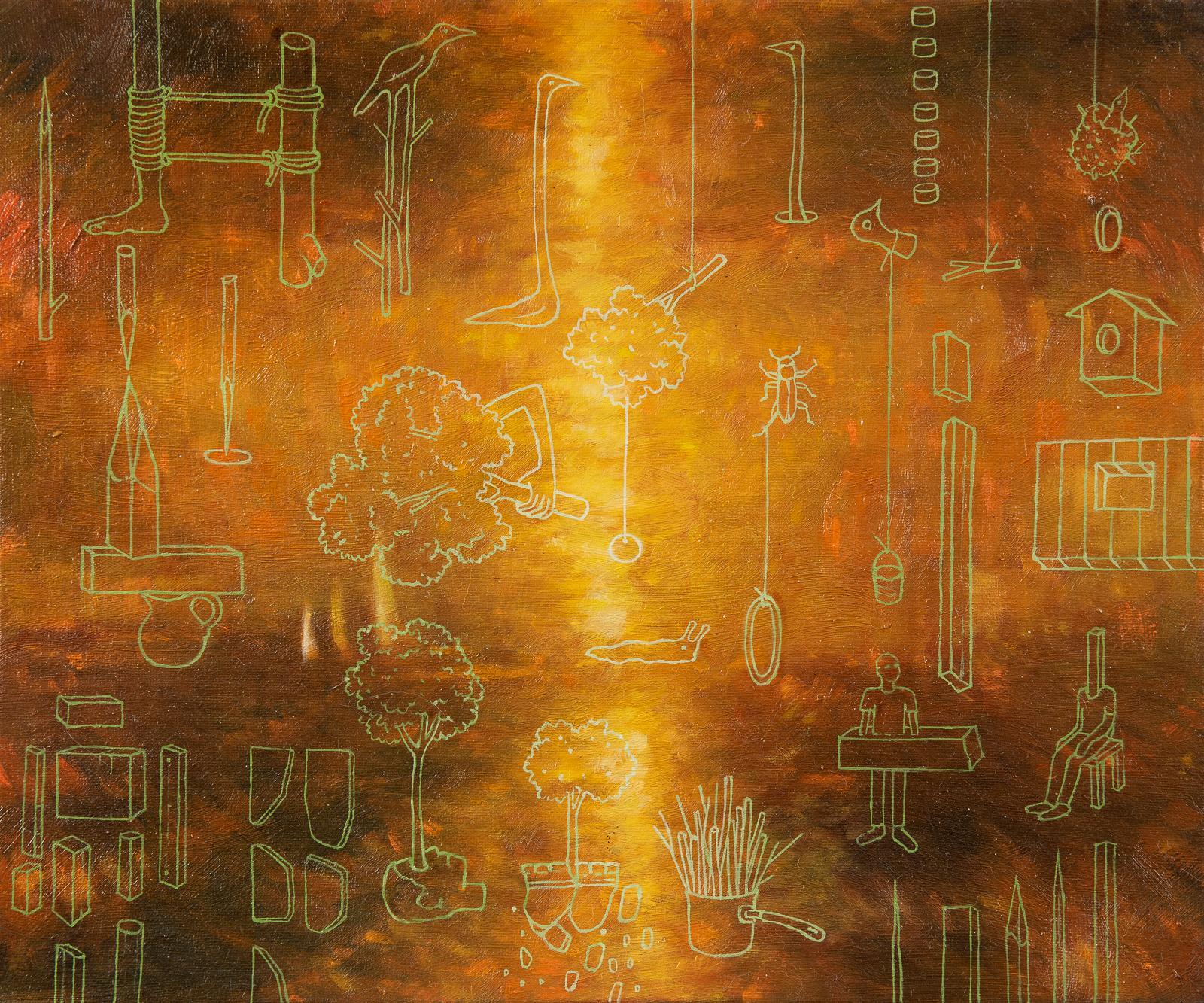 Figurative Painting di Humberto Ramirez - Nicchia (opposizione)