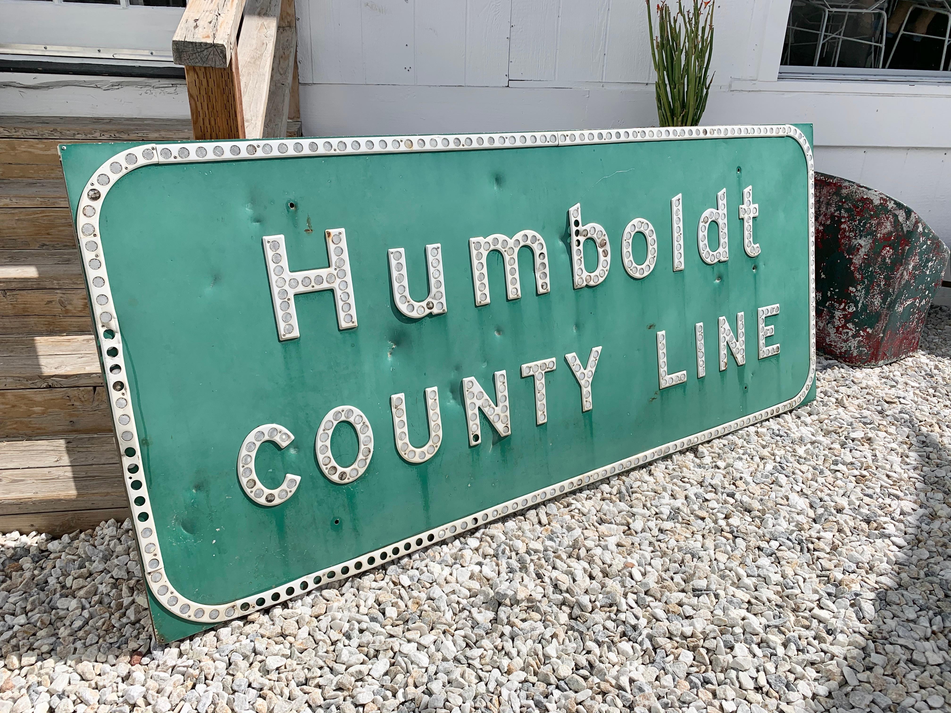 Américain Panneau d'autoroute de Humboldt en Californie en vente