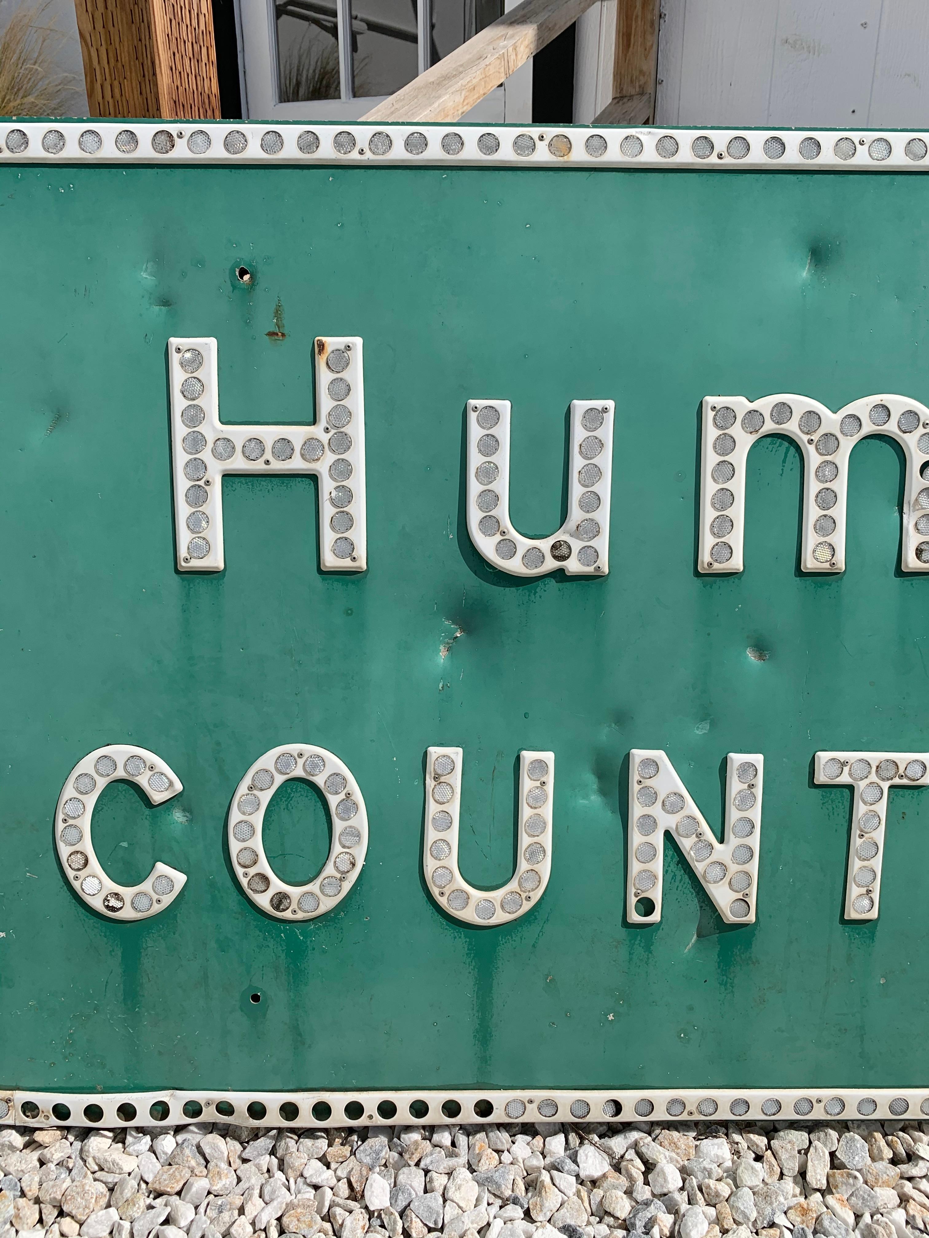 Humboldt California Freeway Sign In Good Condition For Sale In Los Angeles, CA