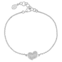Humbug Heart Chain Bracelet In Sterling Silver