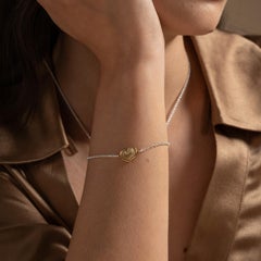 Bracciale a catena con cuore di Humbug in argento e vermeil