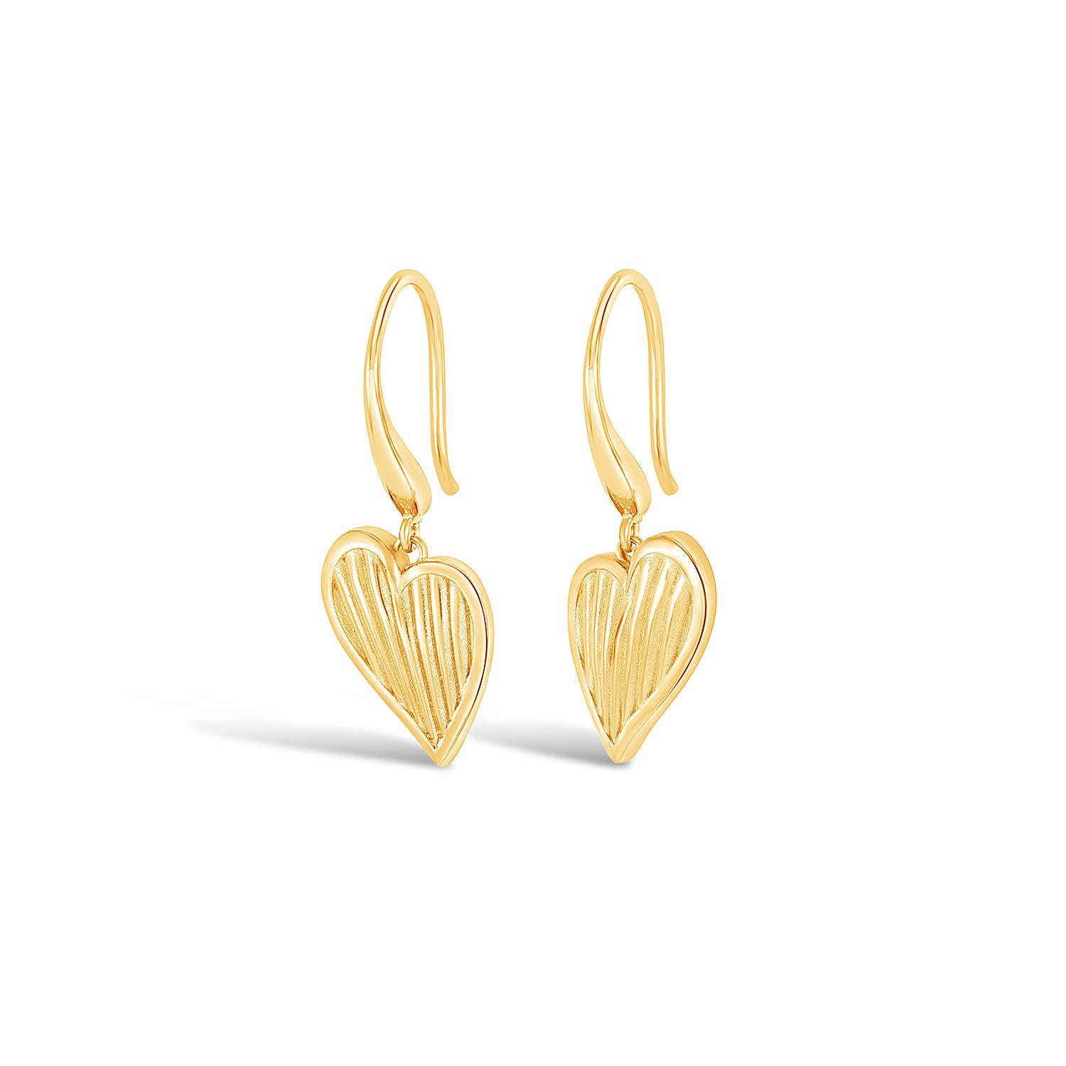 Orecchini a goccia a forma di cuore di Humbug in argento sterling in vendita 2