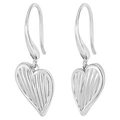 Humbug Heart Drop Earrings In Sterling Silver