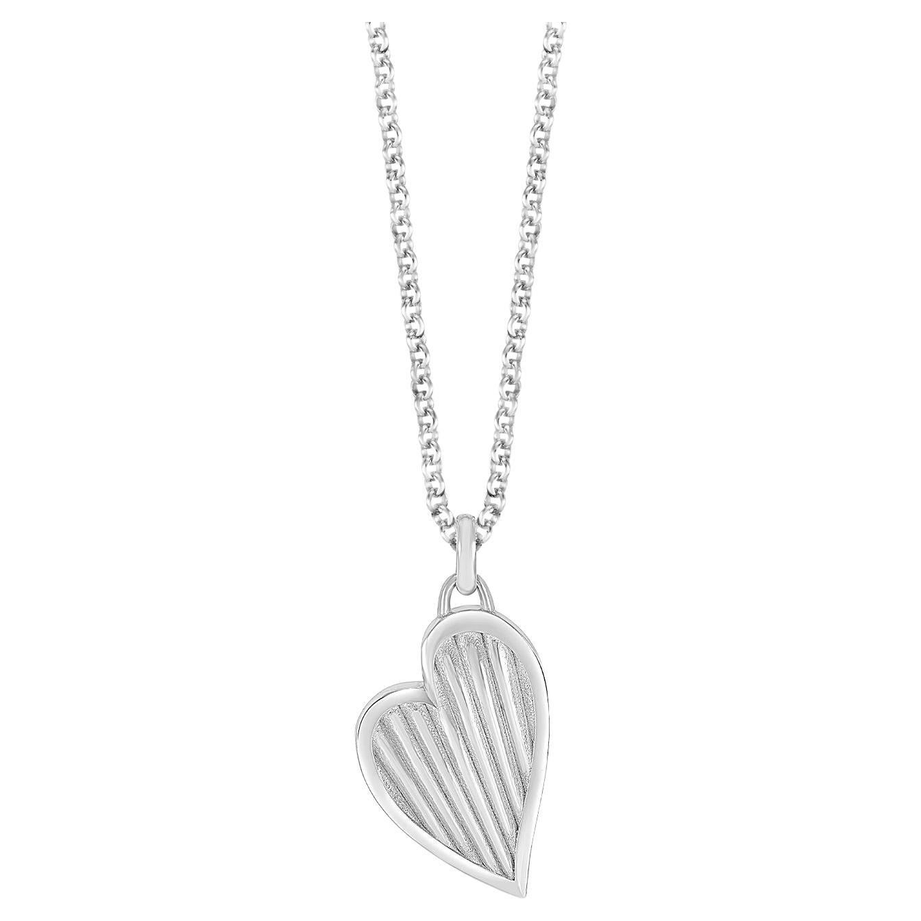 Humbug Heart Pendant In Sterling Silver