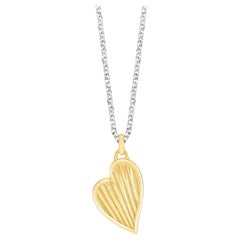 Humbug Heart Pendant In Sterling Silver & Gold Vermeil