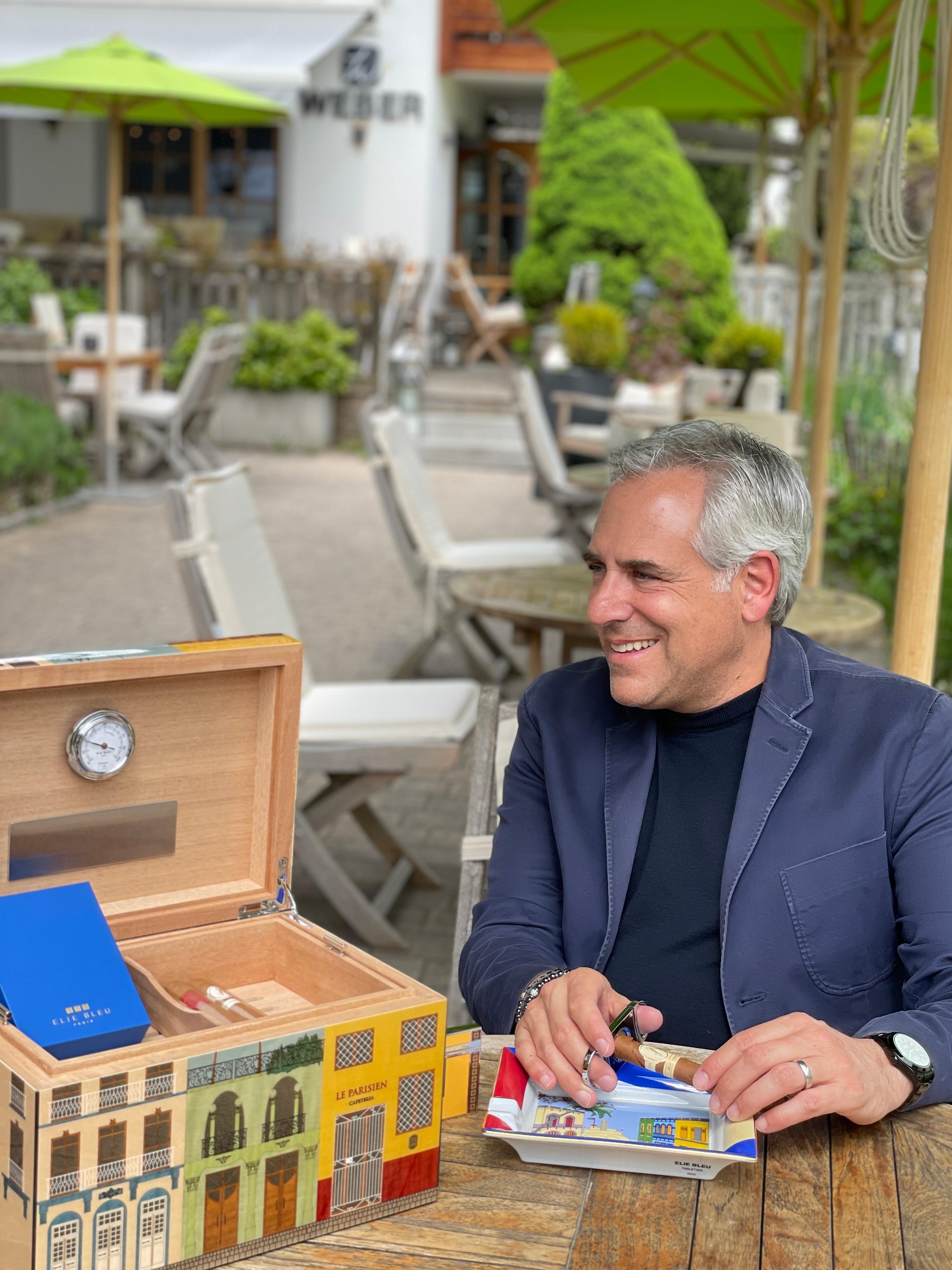 Humidor Casa Cubana Elie Bleu Paris 75 Zigarren x  Aschenbecher x  Feuerzeug 5
