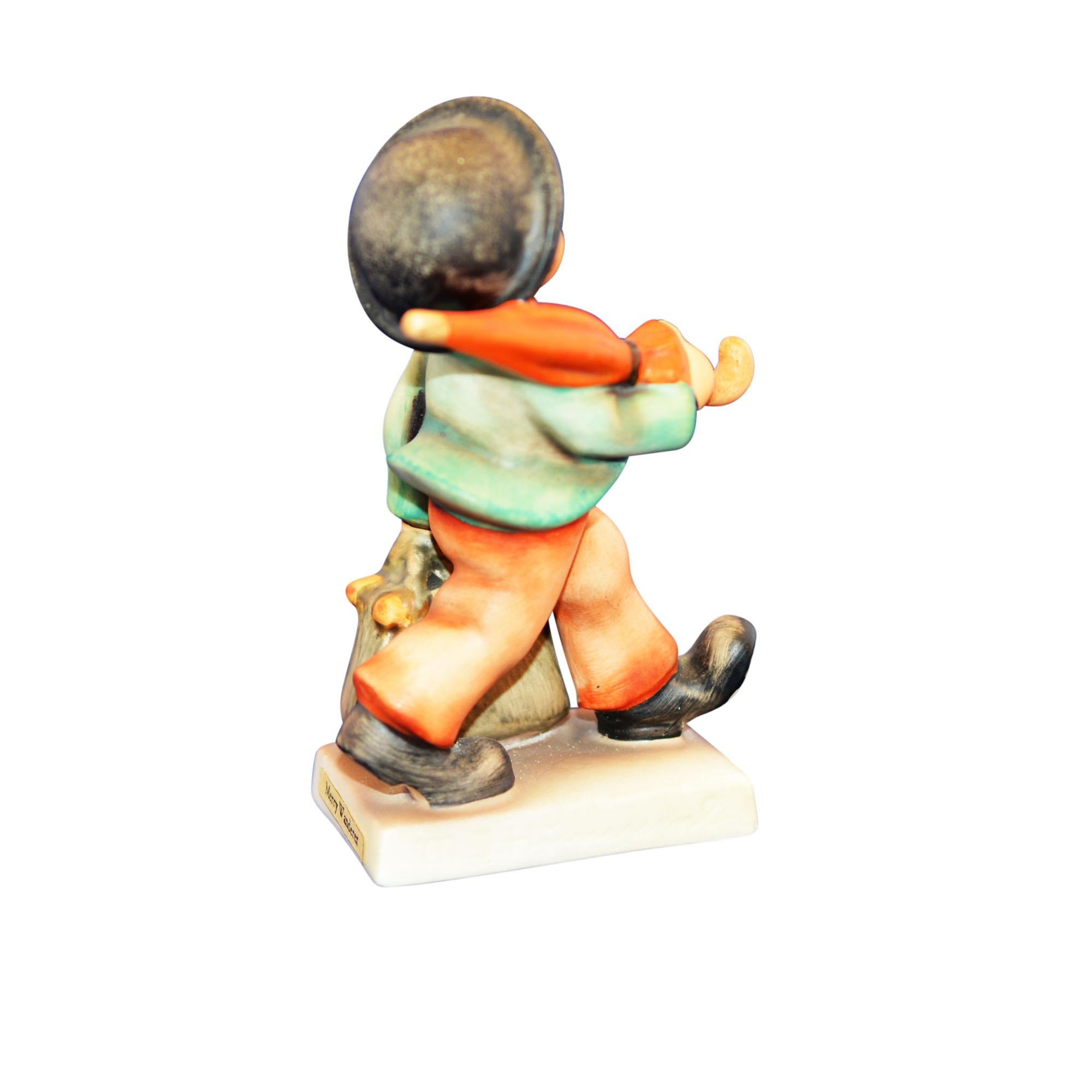 Earthenware Hummel Merry Wanderer Figurine For Sale