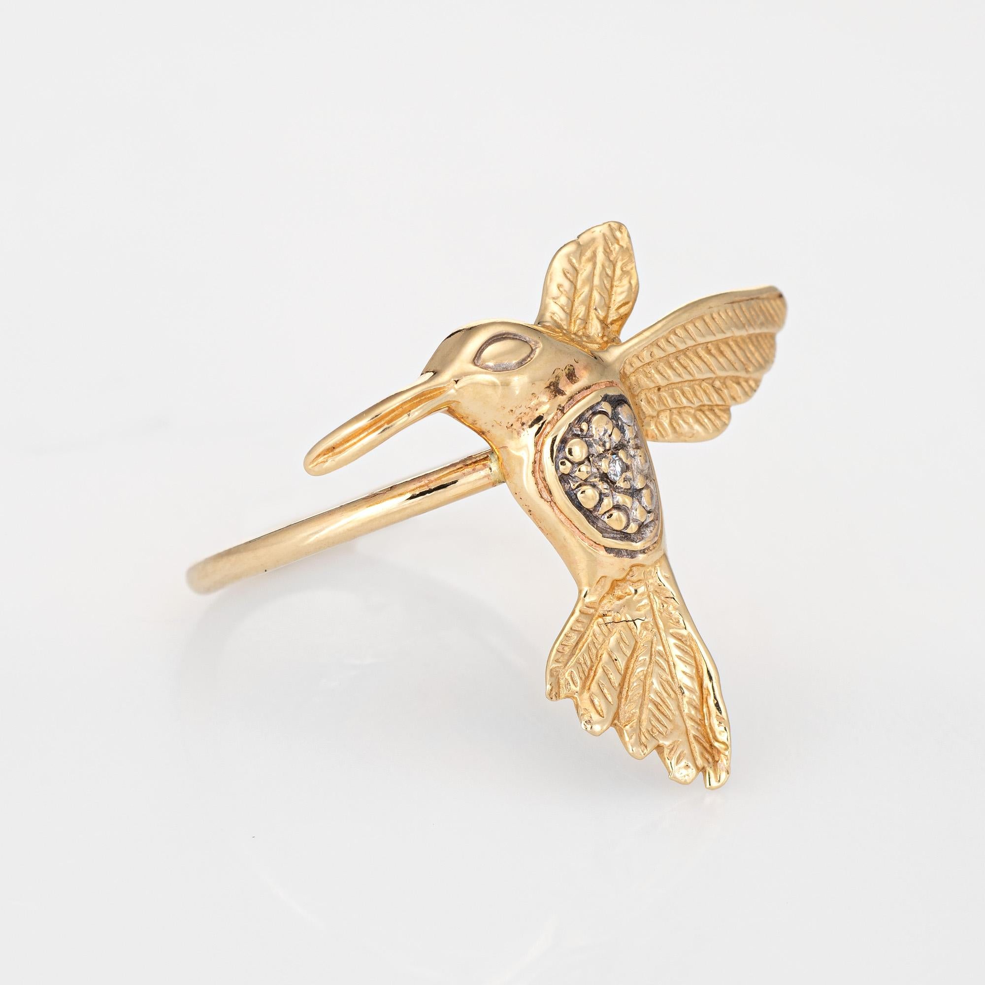 hummingbird ring gold