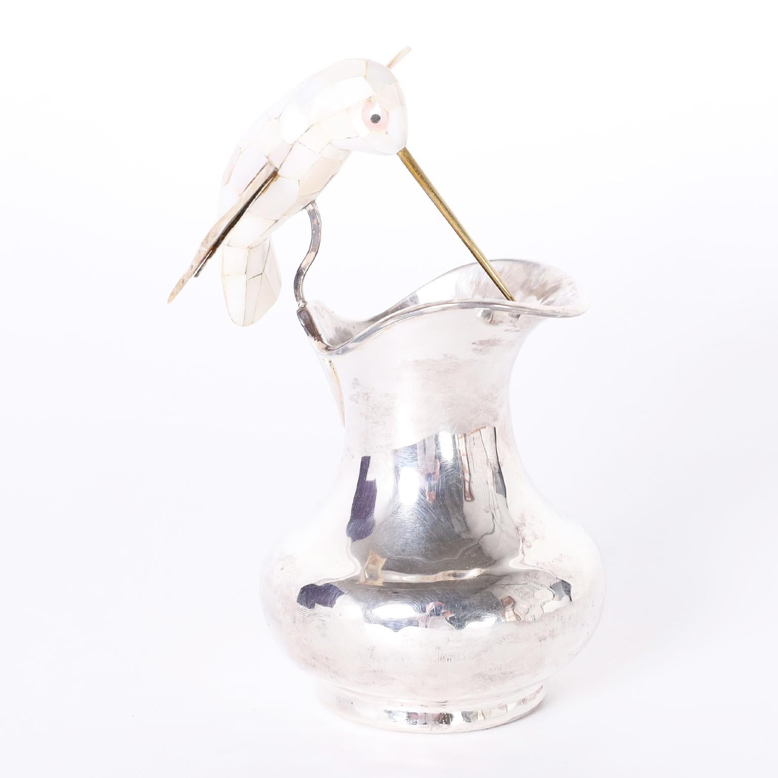 Mid-Century Modern Hummingbird Pitcher For Sale