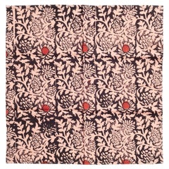 Napkin de table en coton à fleurs Hummus, fabriqué à la main par des artisans (set de 4 serviettes )