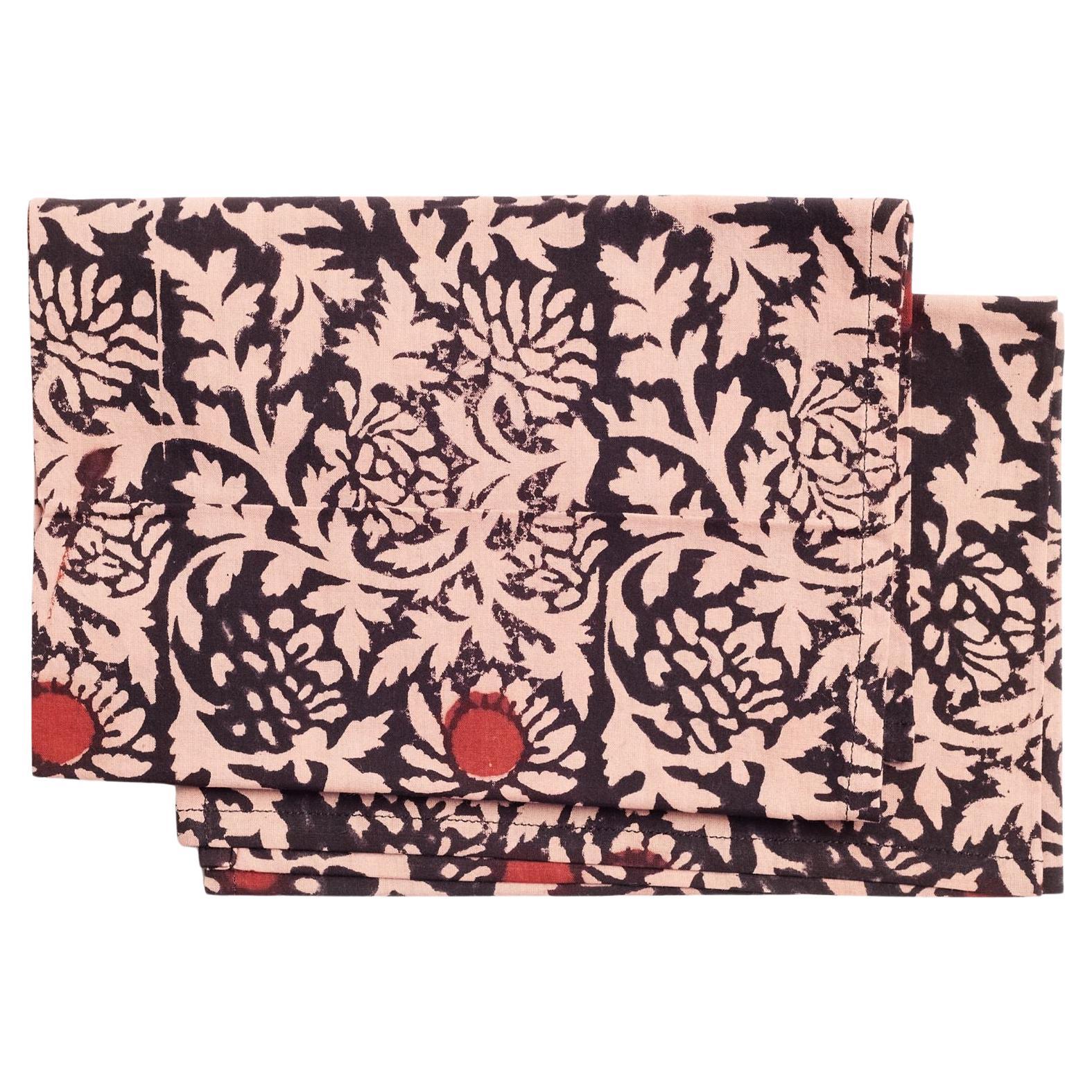 Hummus Floral Cotton Table Napkin, Handcrafted By Artisans ( set of 4 Napkin ) 