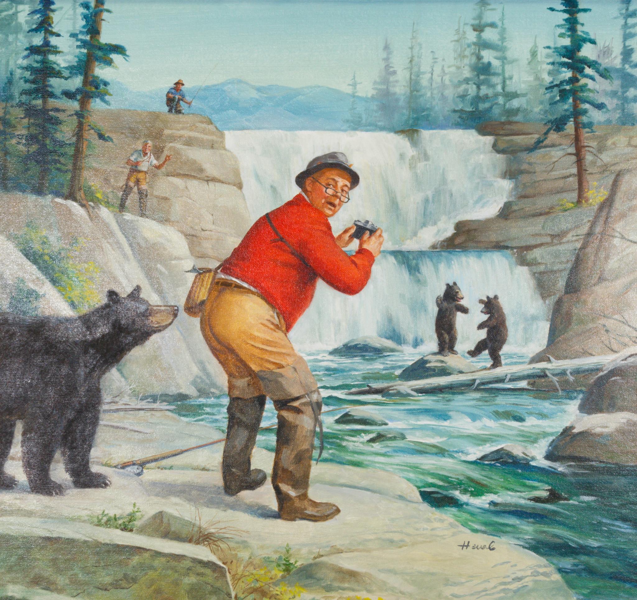 American Humorous Fishing Series by Bob Heuel For Sale