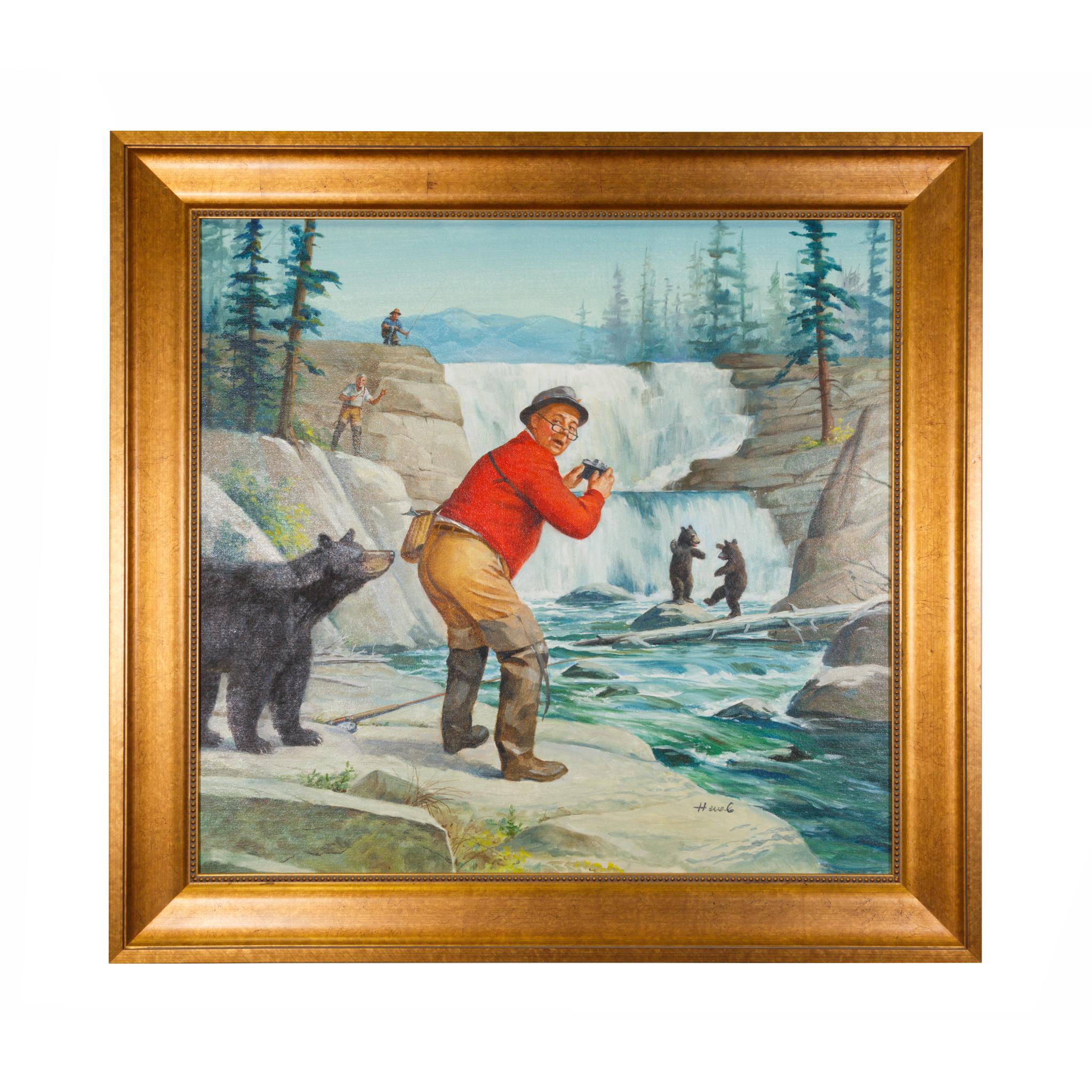 Humorous Fishing Series by Bob Heuel In Excellent Condition For Sale In Coeur d'Alene, ID