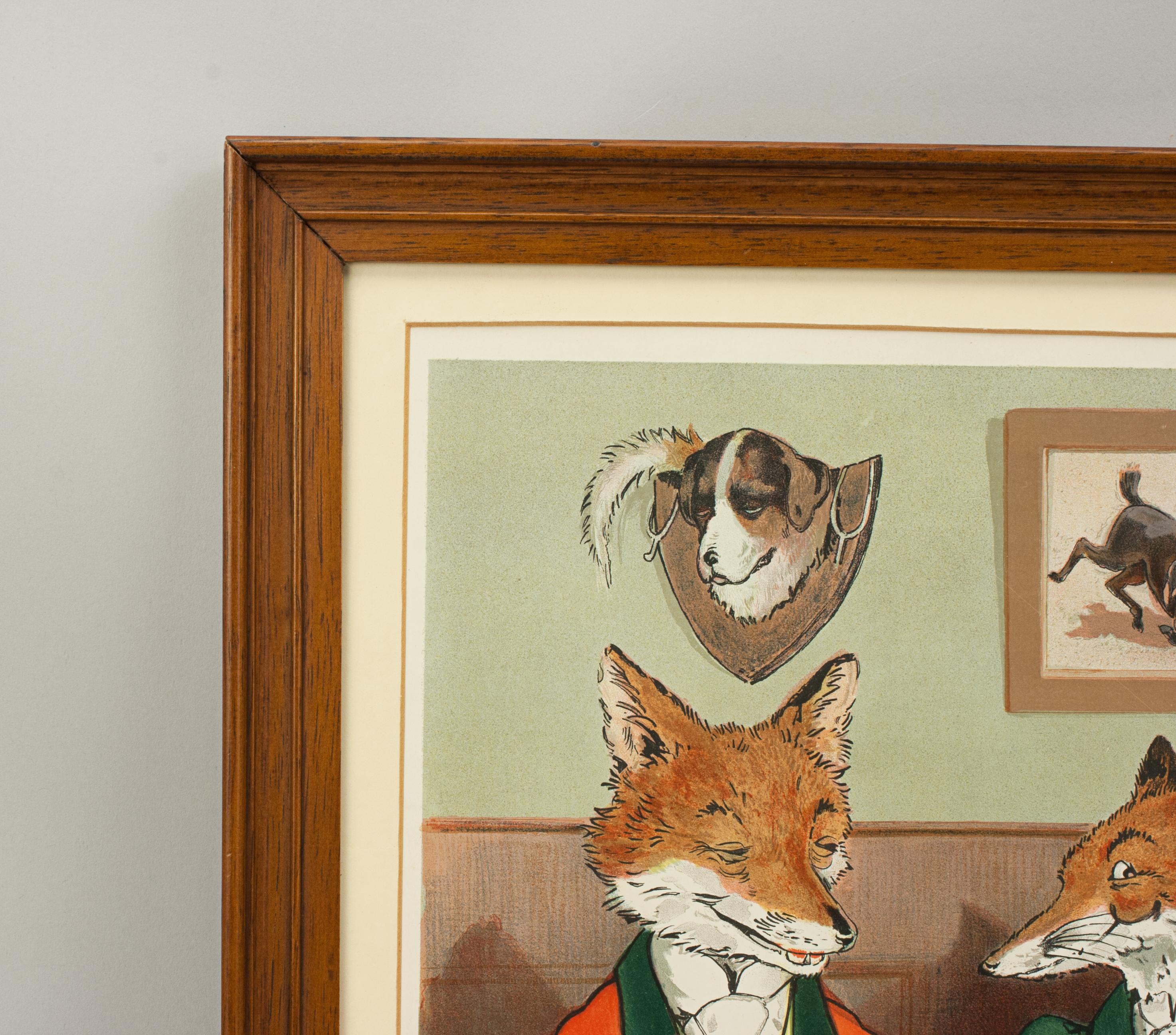 Humorous Fox Hunting Print, Mr. Fox's Hunt Breakfast on Xmas Day 4