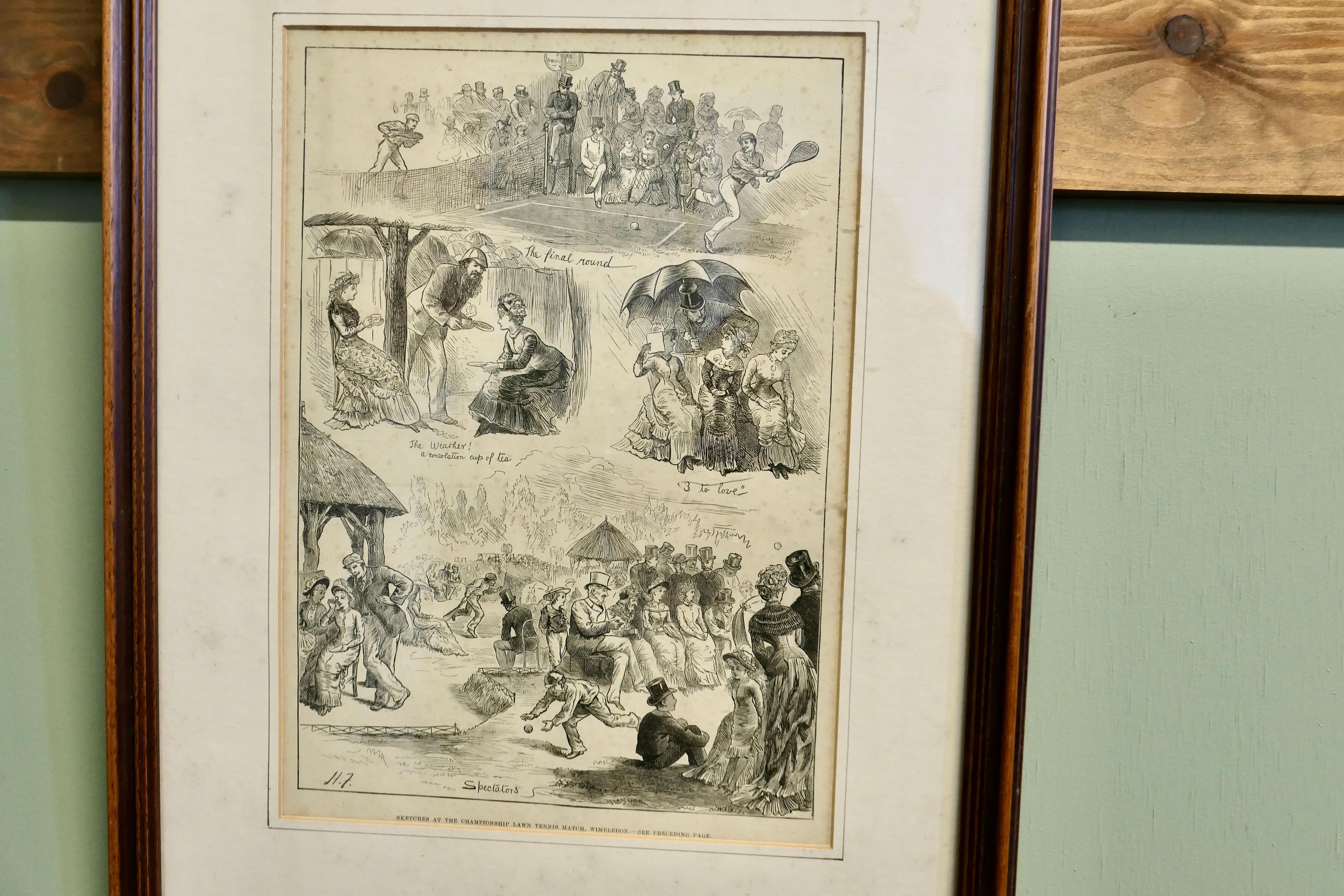 Vittoriano Schizzi umoristici da Wimbledon 1879   Un grande pezzo e molto stagionale in vendita