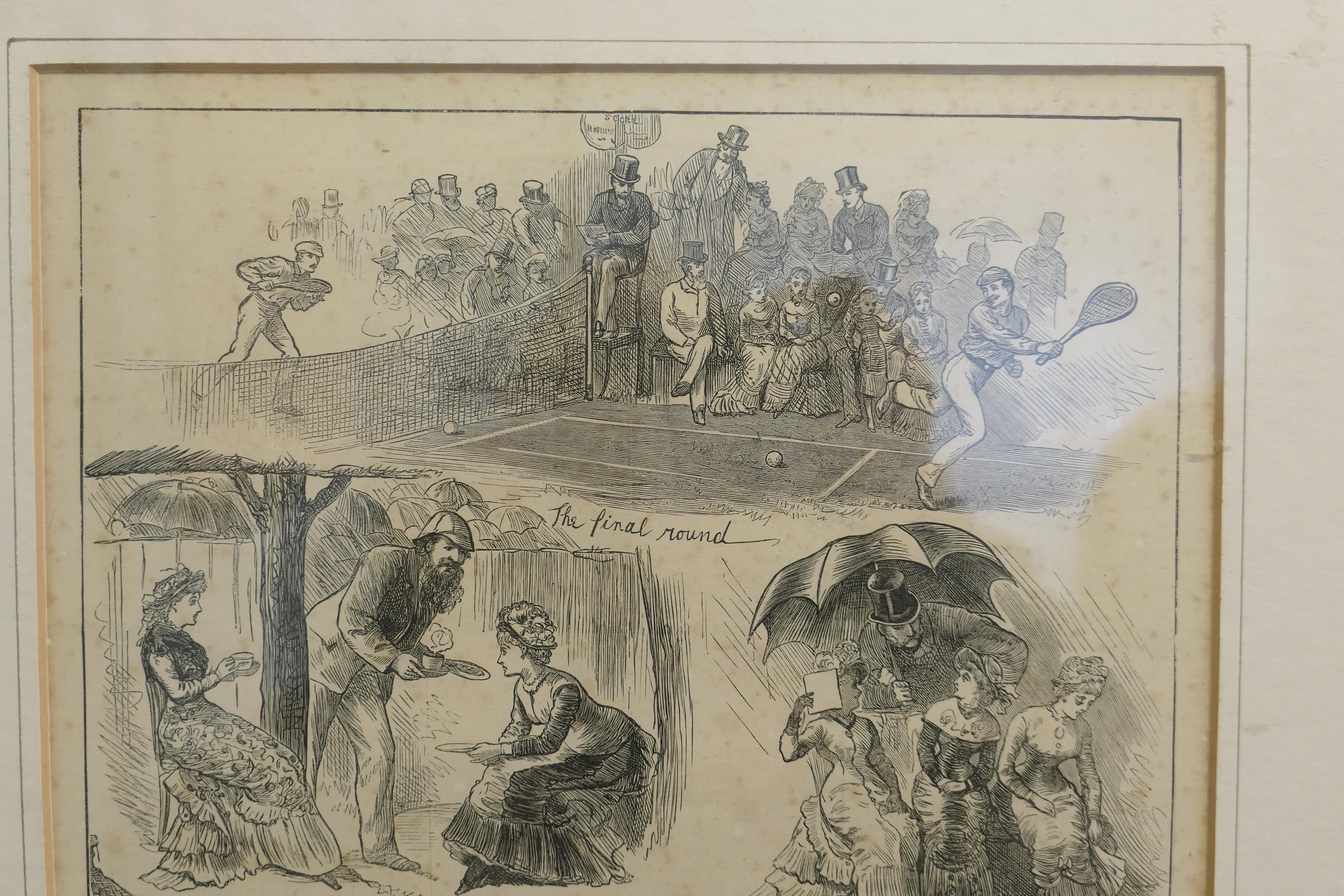 Carta Schizzi umoristici da Wimbledon 1879   Un grande pezzo e molto stagionale in vendita