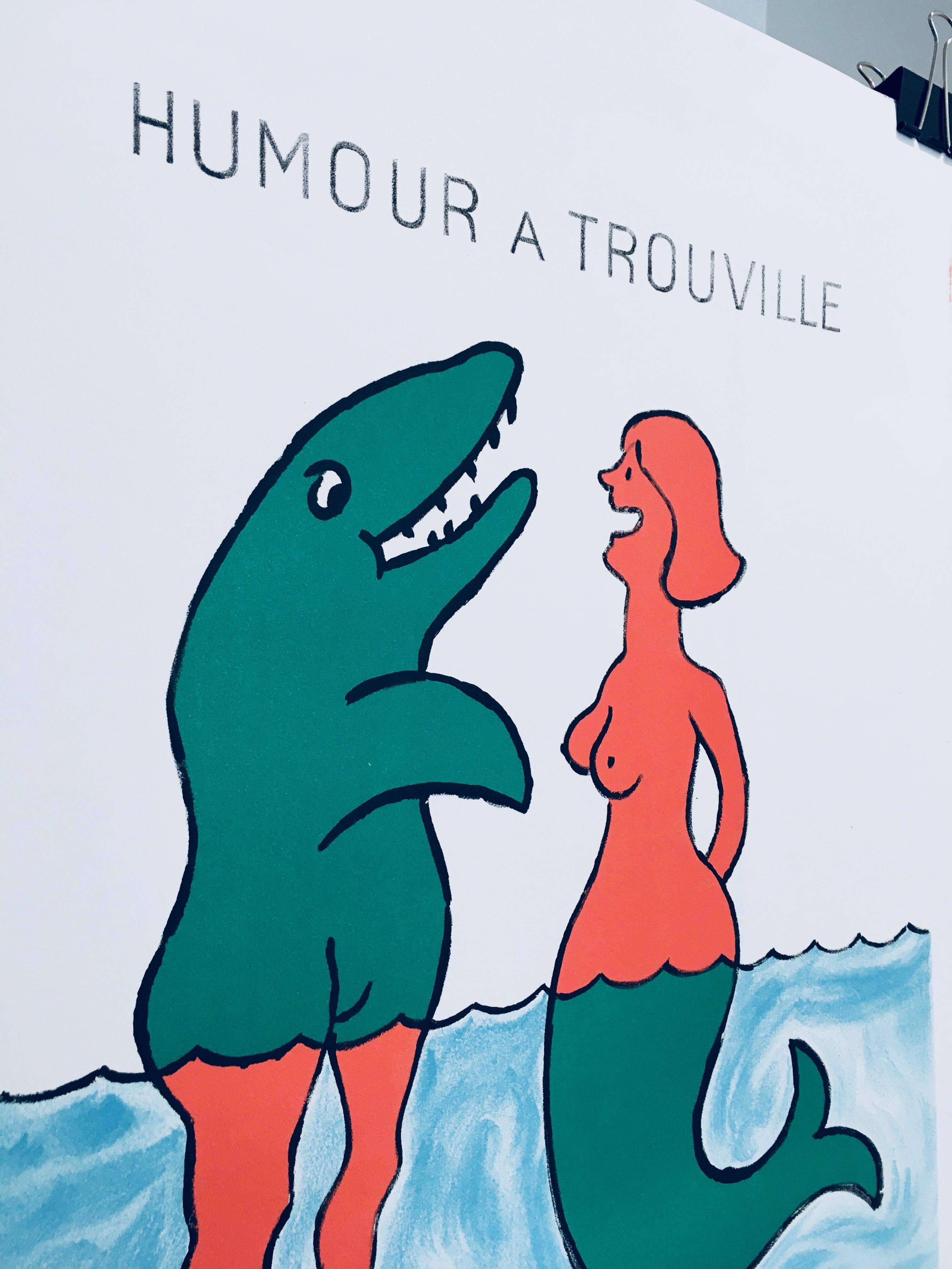 'Humour A Trouville' by Raymond Savignac, Original Vintage French Poster In Good Condition In Melbourne, Victoria