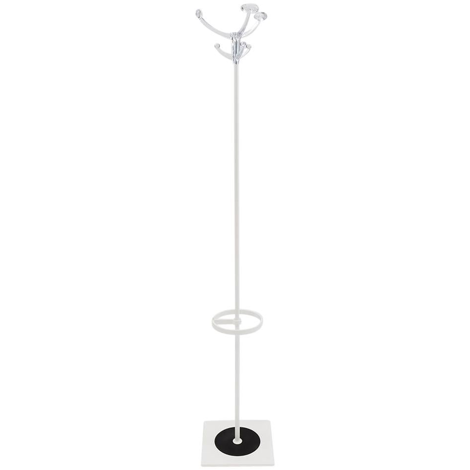 Humphrey Basic Portaombrelli White Coat & Umbrella Stand by Paolo Rizzatto For Sale