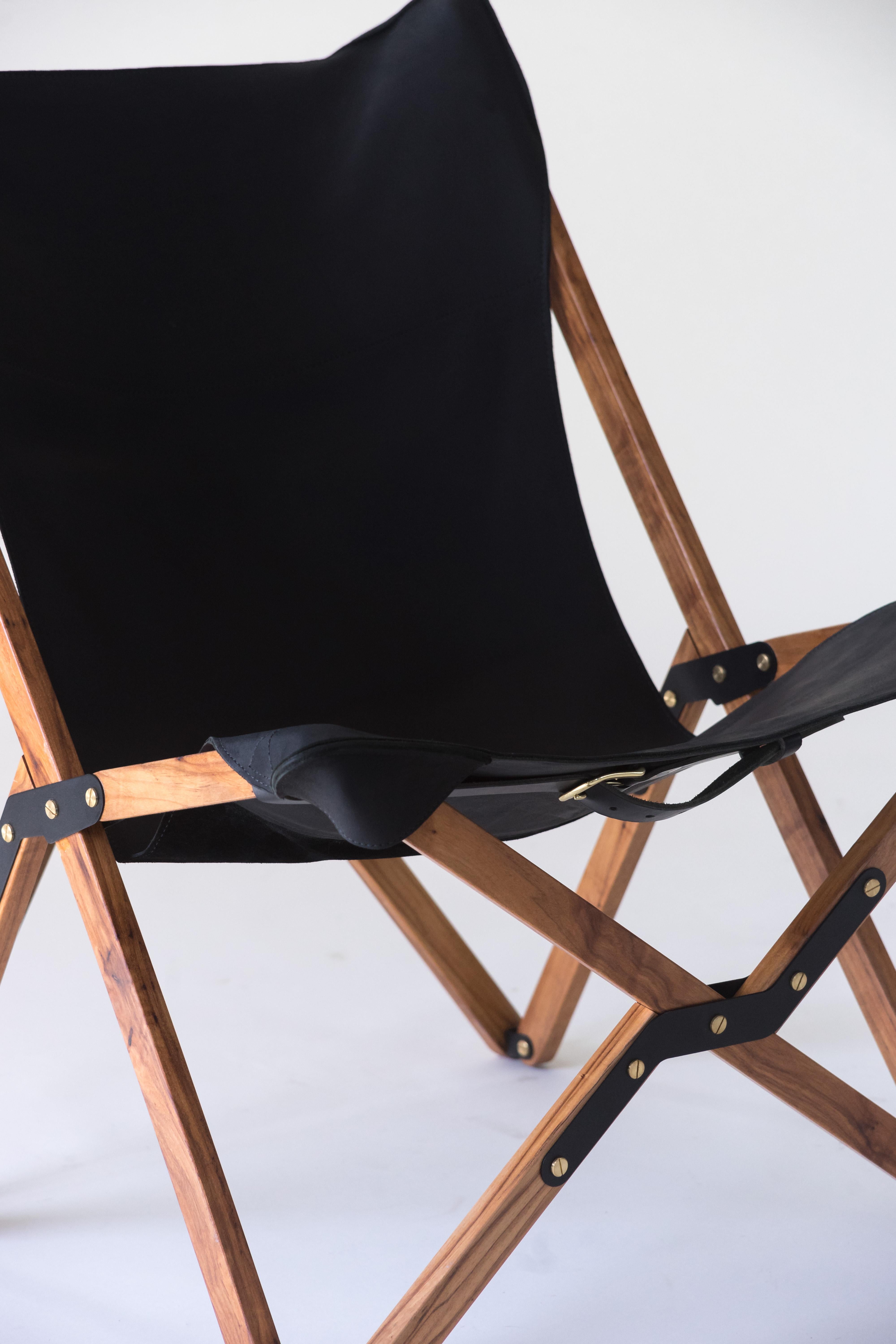 black wood folding chair
