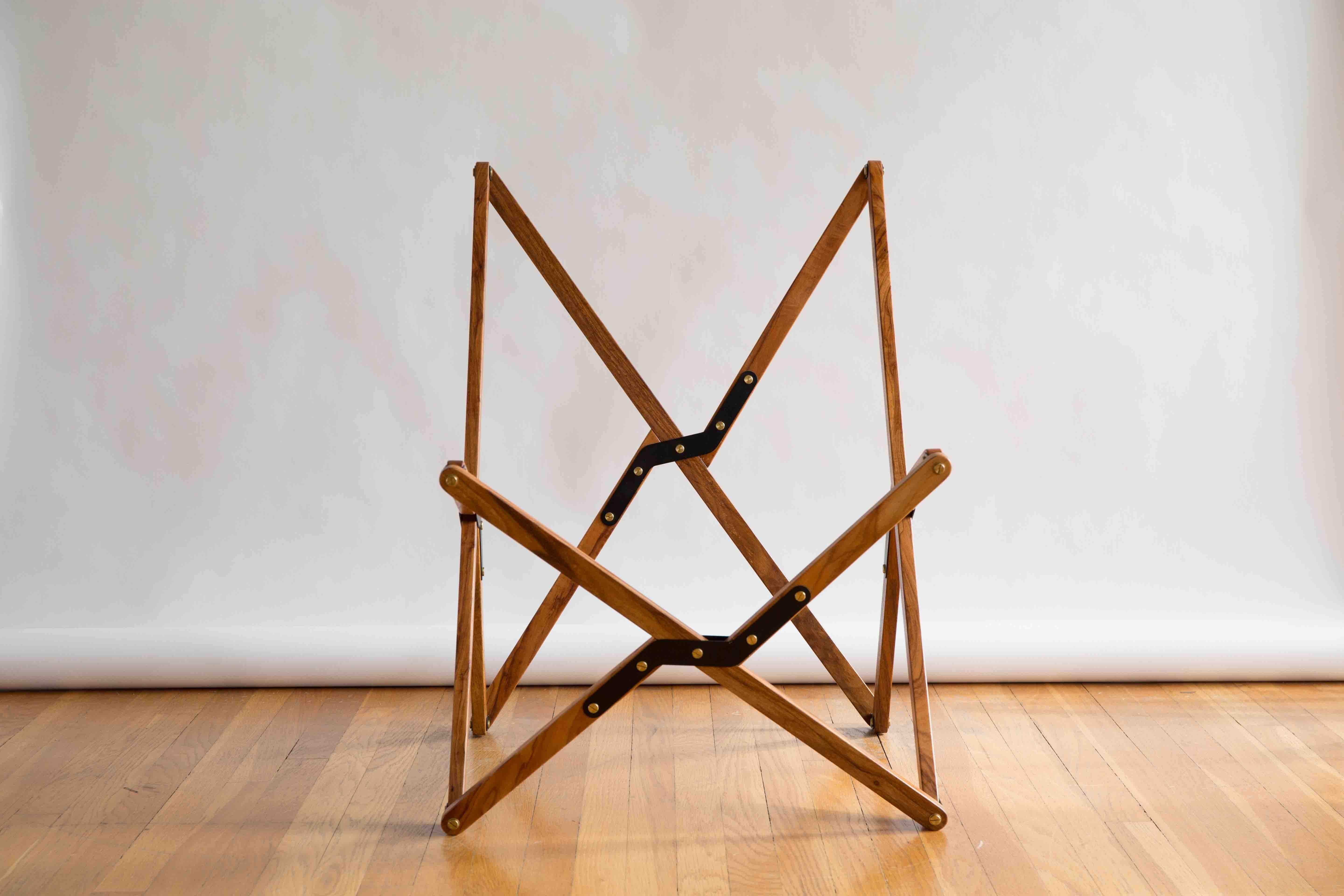 Timeless and sophisticated, the Humphrey chair is beautiful in any place you put it. Made in solid American pecan with pebbled calfskin the chair is made just outside of Austin with careful attention to detail, built to last for