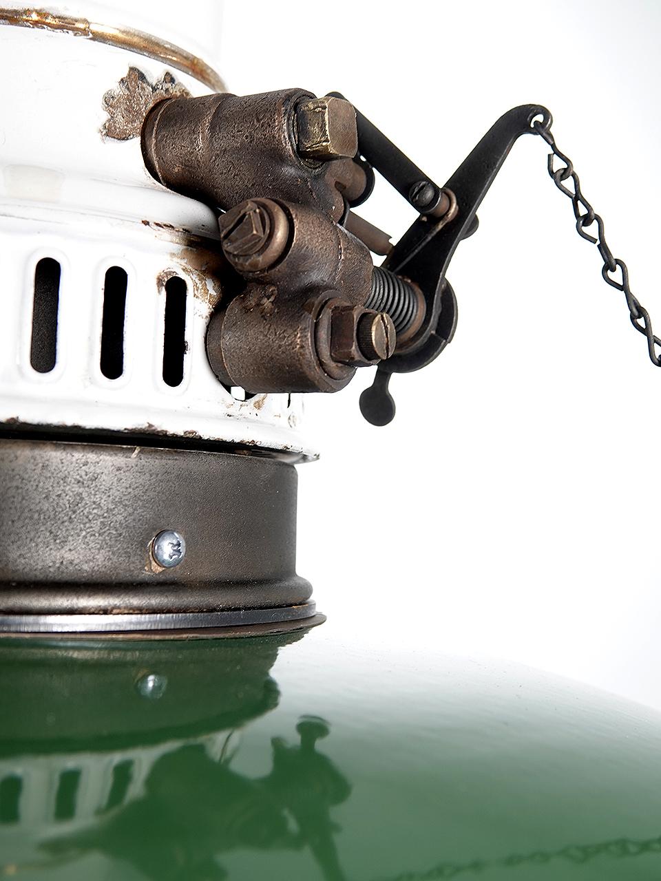 Humphrey Gas Lamp with Deep Milk Glass Shade at 1stDibs