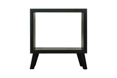 Humphreys Side Table, Nightstand, American Pecan Wood with Cutout Center