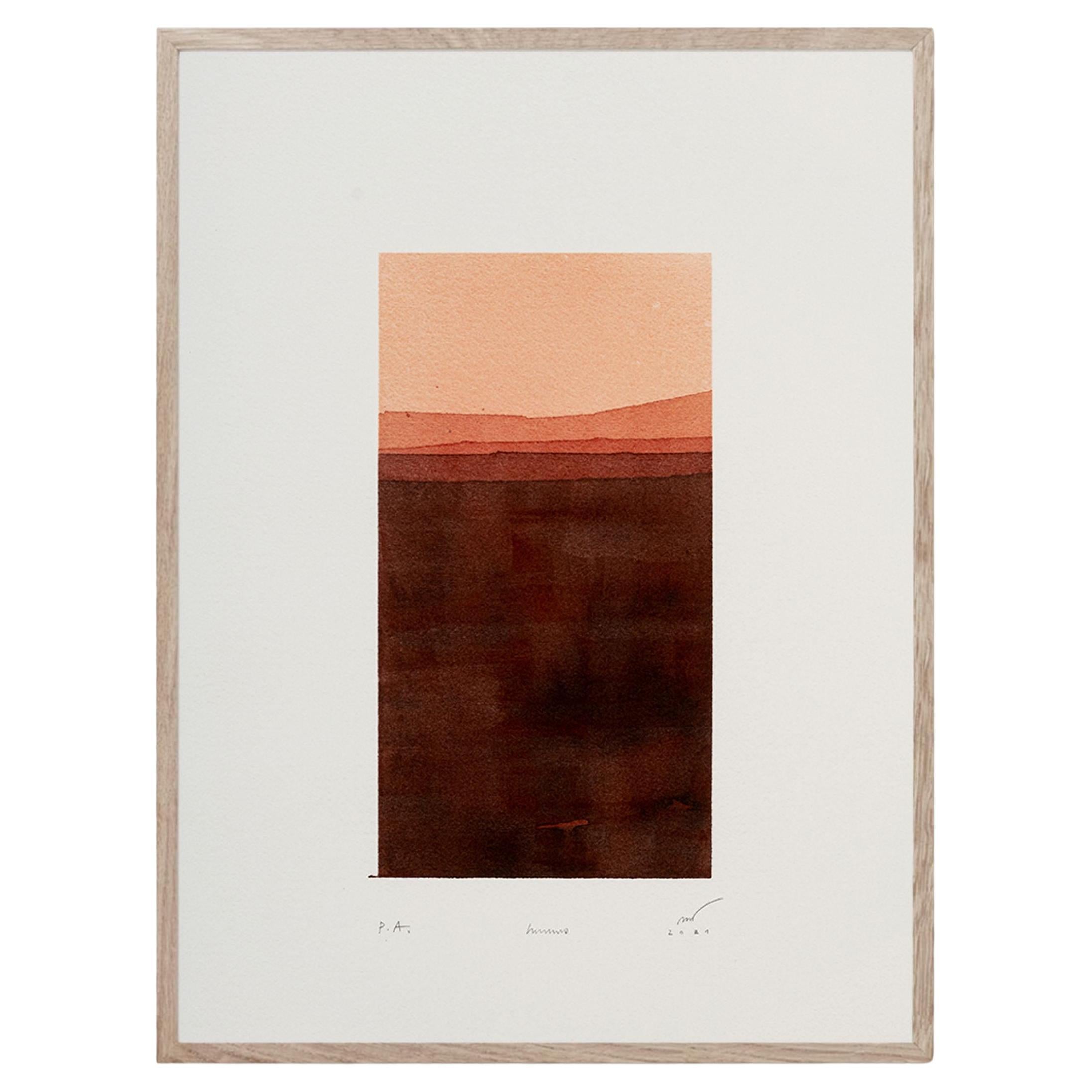 HUMUS - Minimalistischer moderner Aquarelldruck