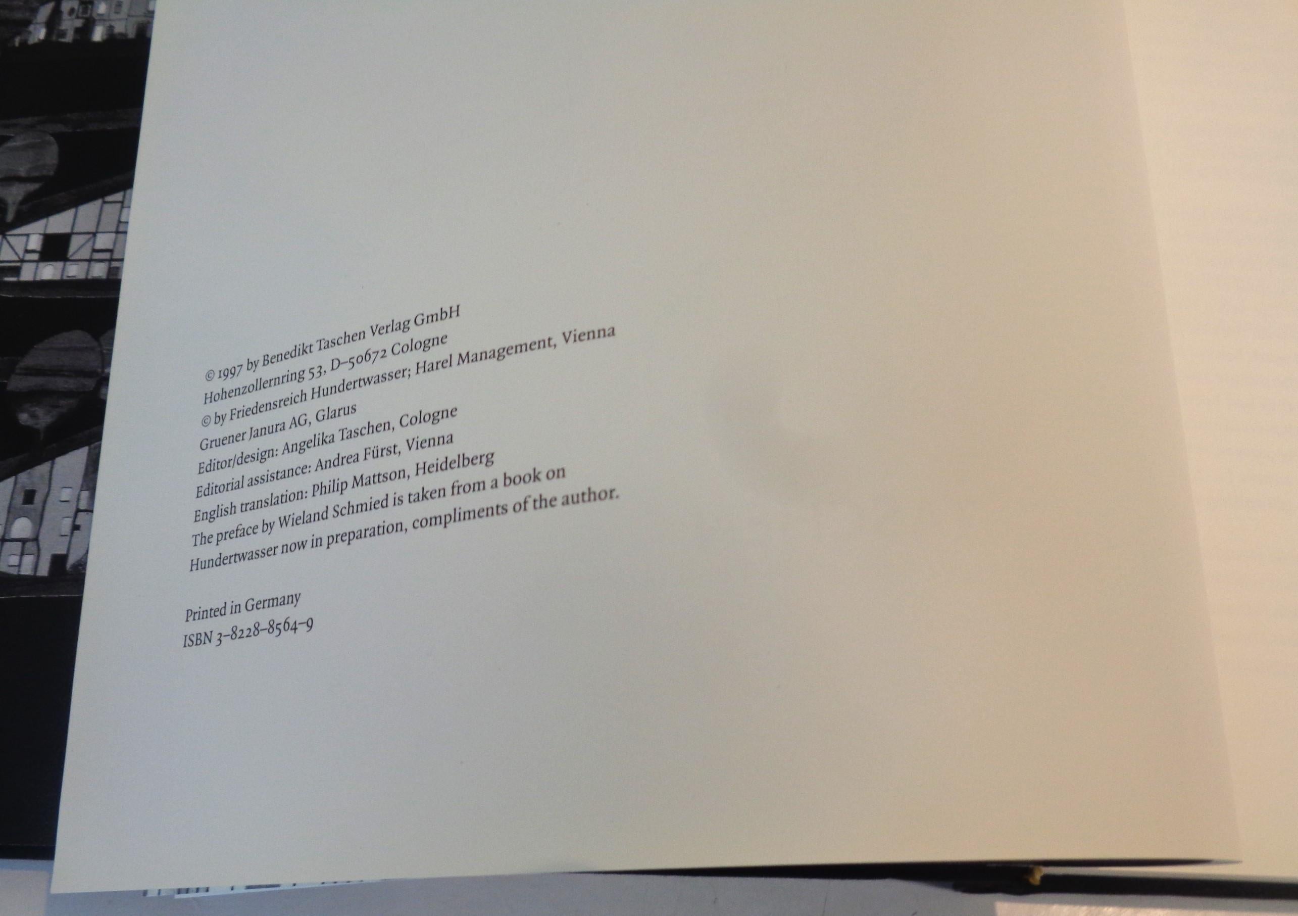 Hundertwasser Architektur - 1997 Taschen - 1. Auflage (Deutsch) im Angebot