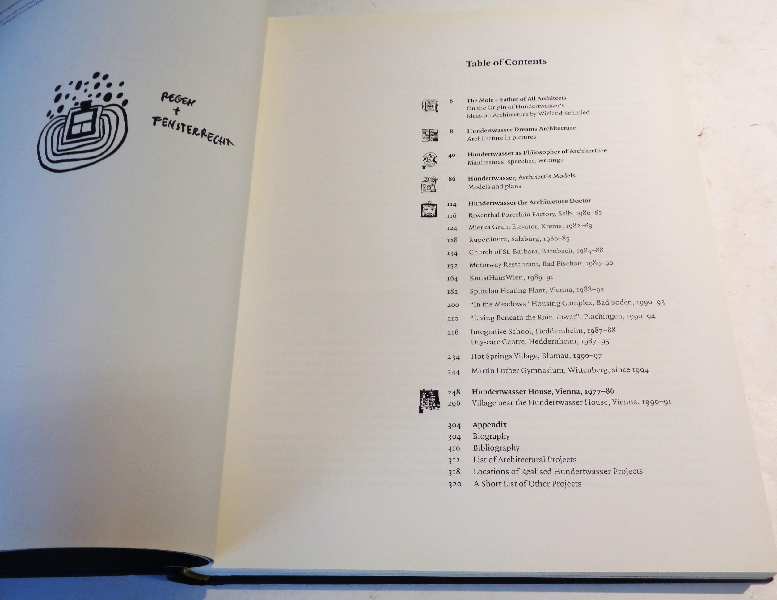 Hundertwasser Architektur - 1997 Taschen - 1. Auflage im Zustand „Gut“ im Angebot in Rochester, NY