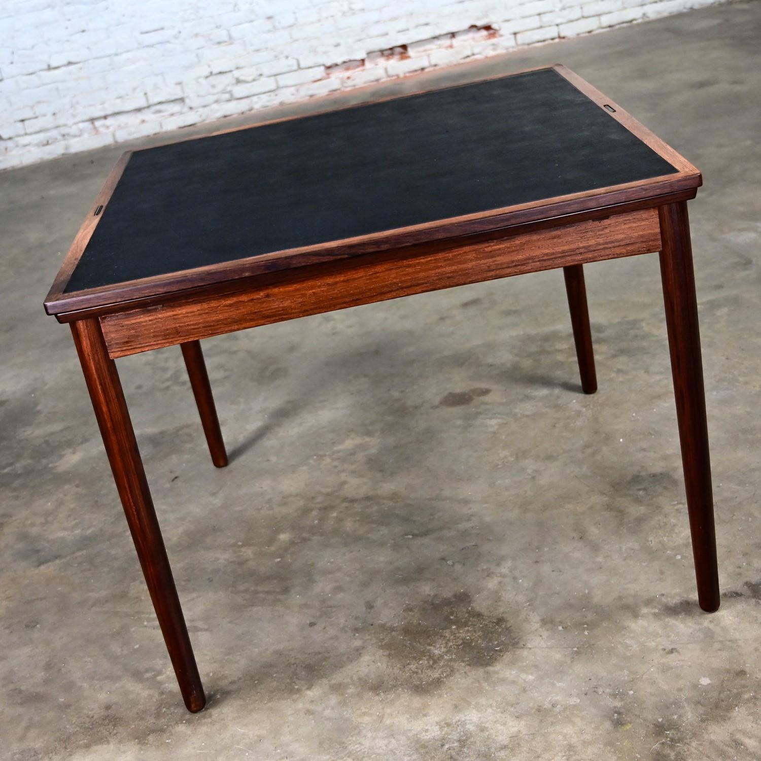Hundevad Carlo Jensen Scandinavian Mod Expanding Flip Top Rosewood Dining Table 3