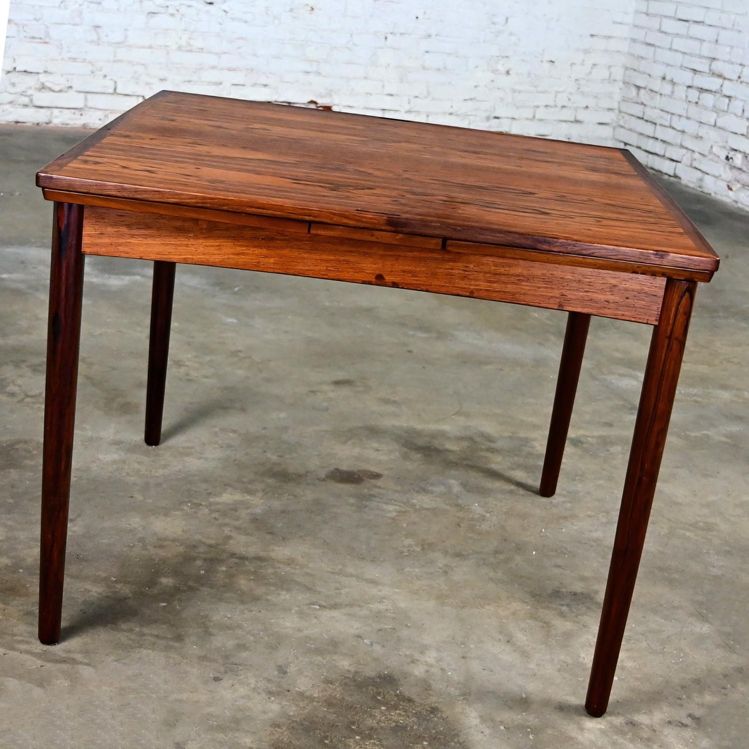 Hundevad Carlo Jensen Scandinavian Mod Expanding Flip Top Rosewood Dining Table 5