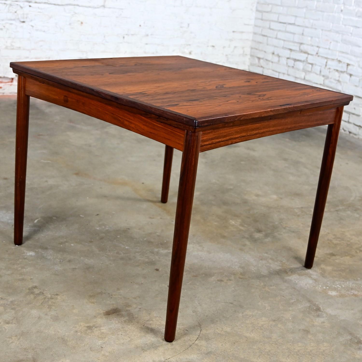 Hundevad Carlo Jensen Scandinavian Mod Expanding Flip Top Rosewood Dining Table 6