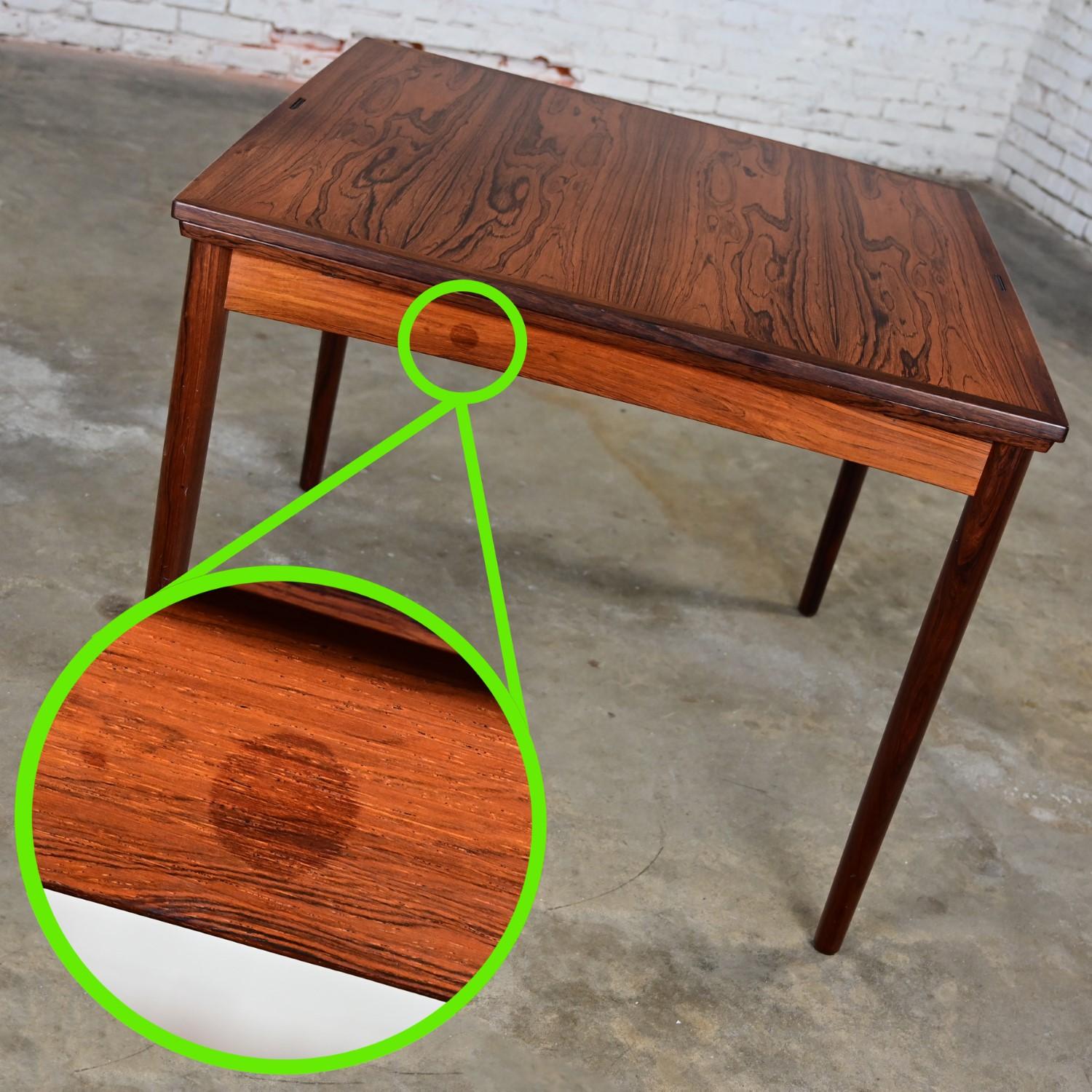 Hundevad Carlo Jensen Scandinavian Mod Expanding Flip Top Rosewood Dining Table 8