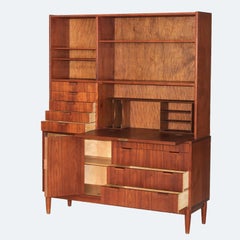 Hundevad Danish Mid Century Modern Teakwood Breakfront Cabinet C1960